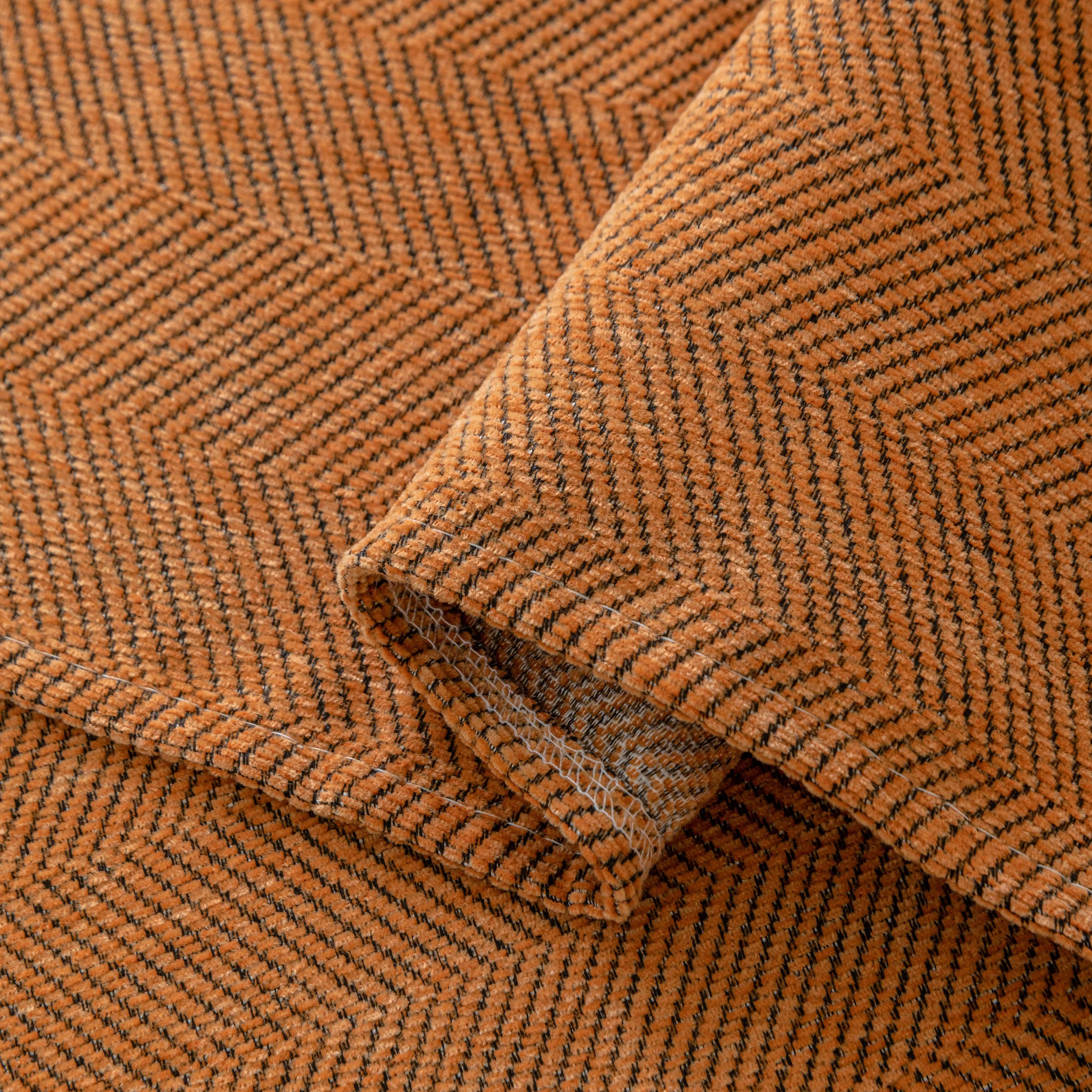 Boho Herringbone Sofa Throw Blanket with Pom Pom Tassels Stylish Furniture Slipcover - Image 15