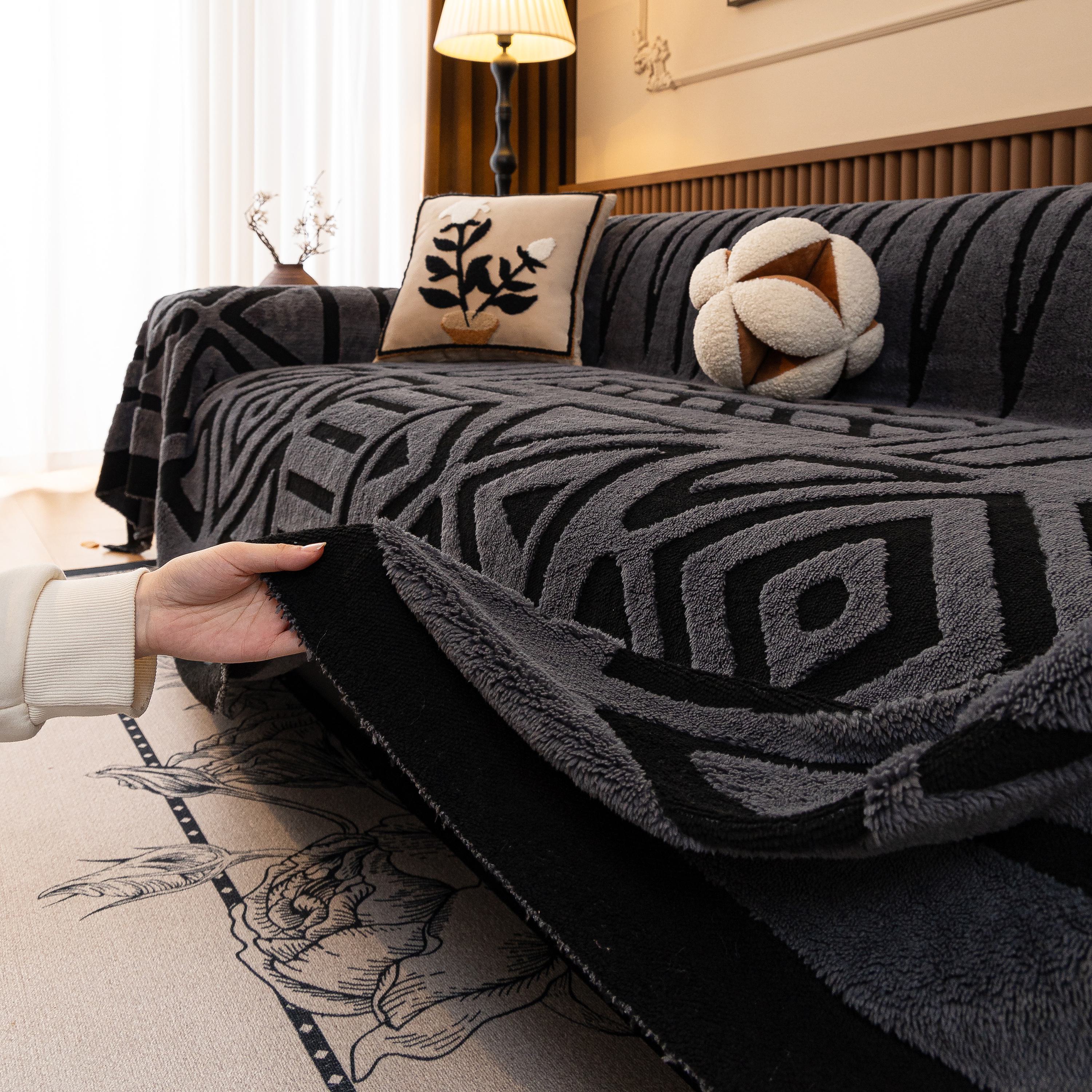 Boho Plush Couch Cover Bohemian Throw Blanket Decor Covers Sofa Chair Furniture Bed - Image 10