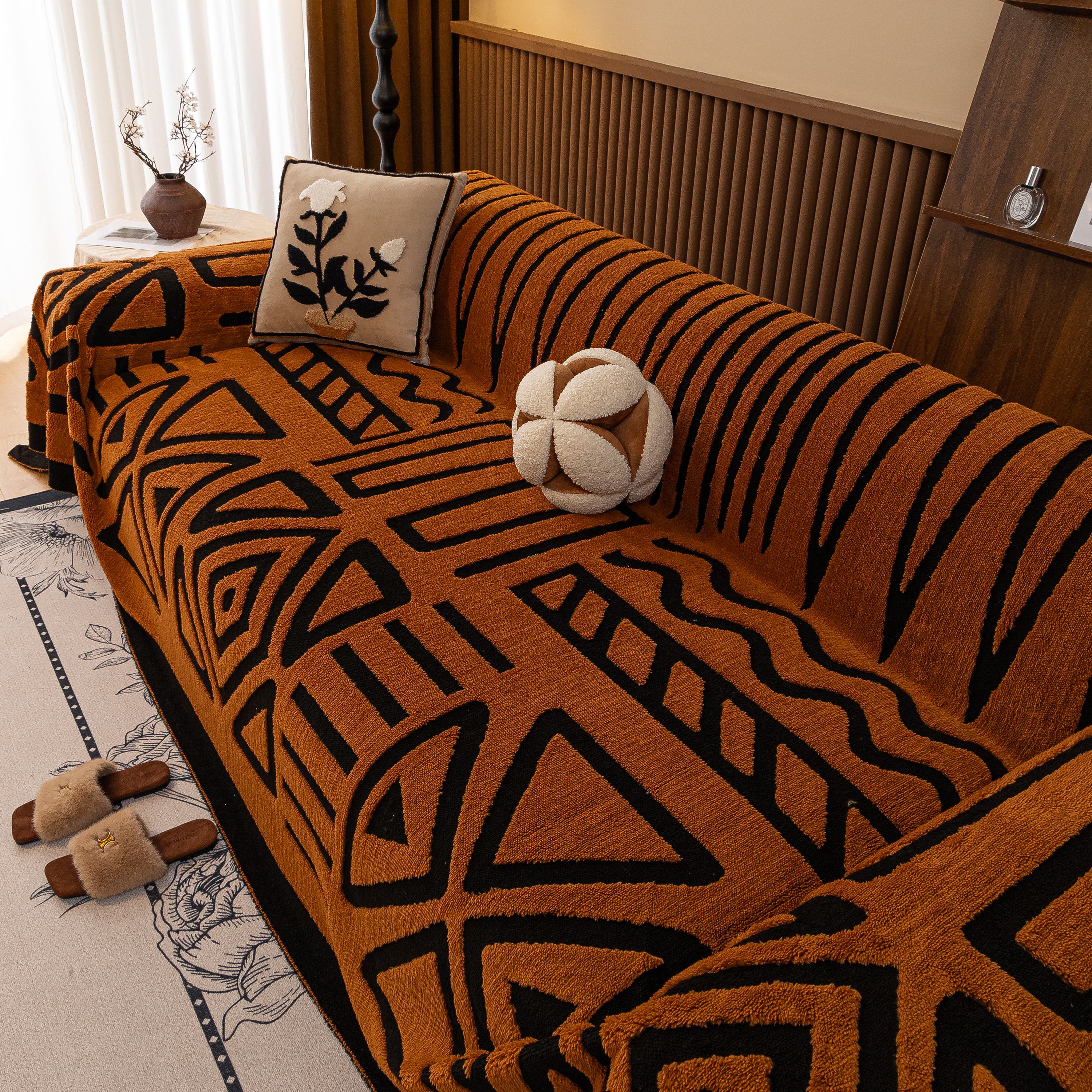 Boho Plush Couch Cover Bohemian Throw Blanket Decor Covers Sofa Chair Furniture Bed - Image 102