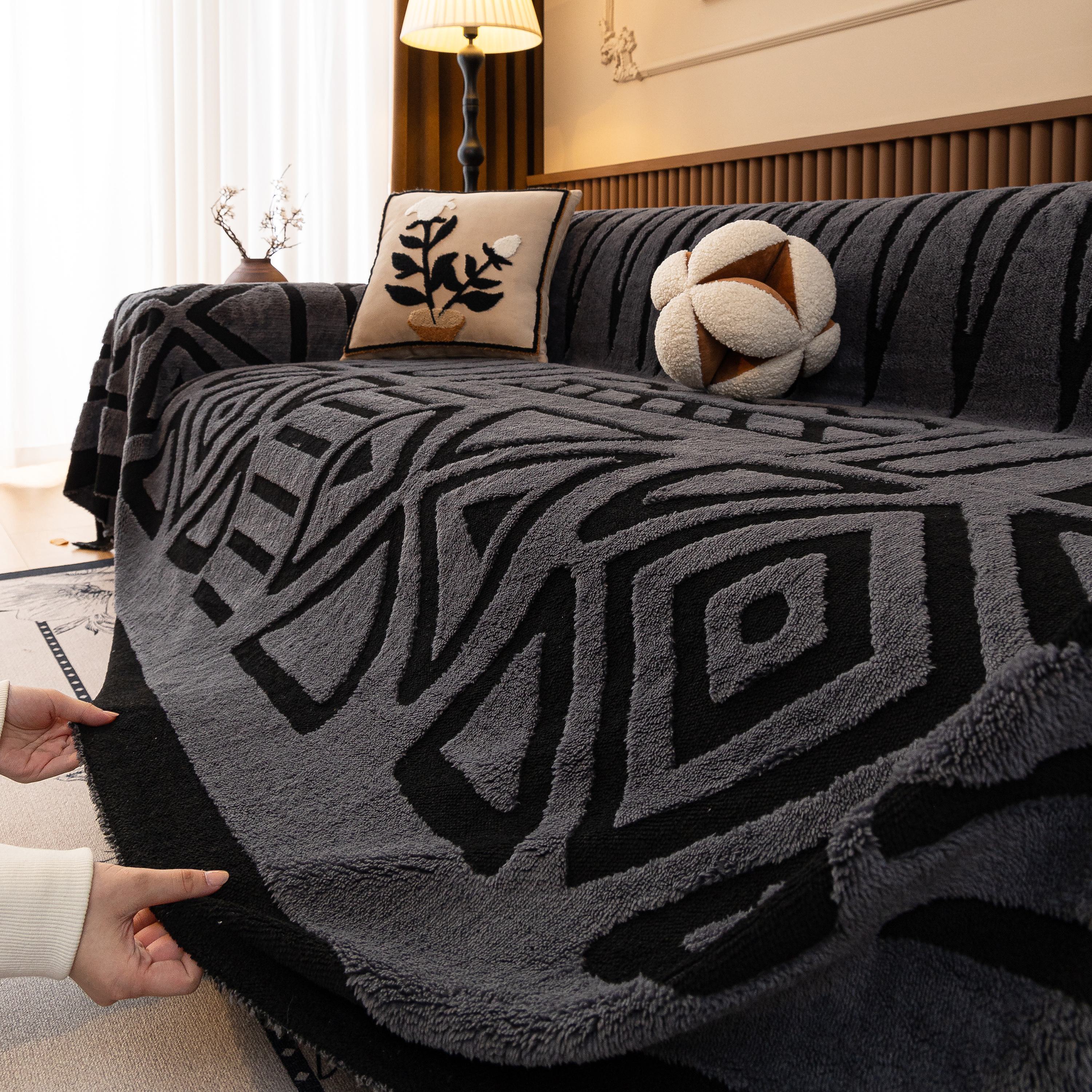 Boho Plush Couch Cover Bohemian Throw Blanket Decor Covers Sofa Chair Furniture Bed - Image 13