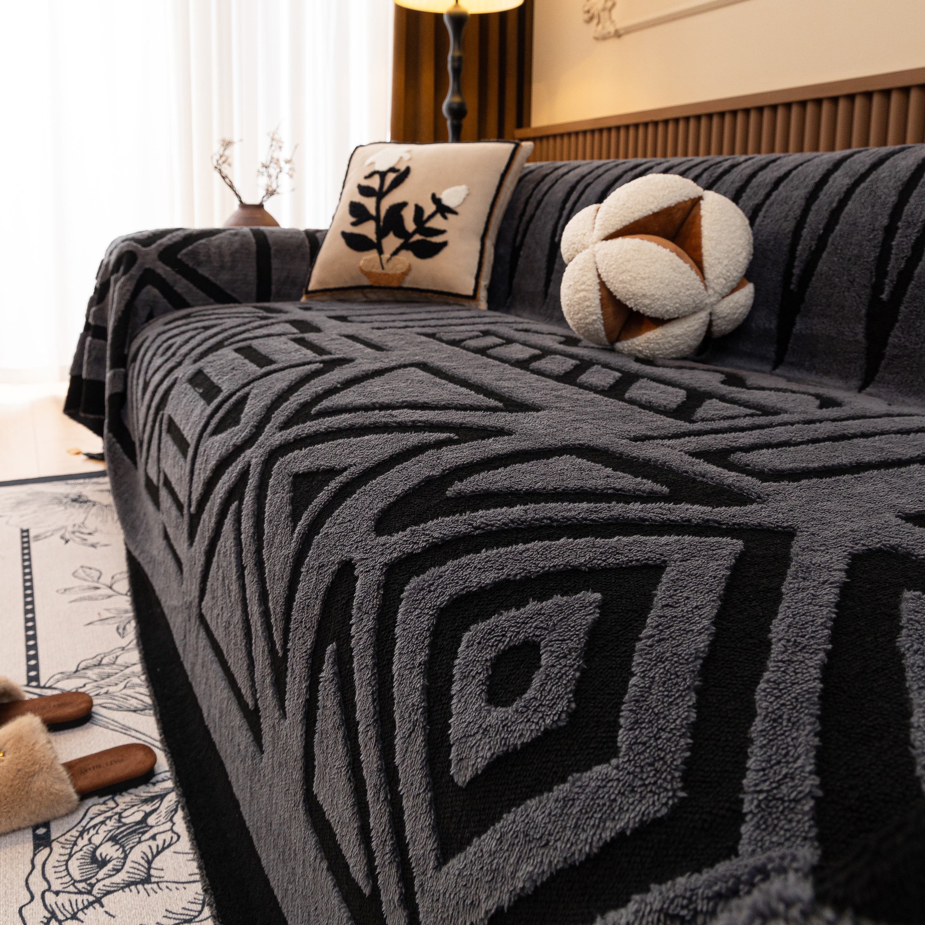 Boho Plush Couch Cover Bohemian Throw Blanket Decor Covers Sofa Chair Furniture Bed - Image 16