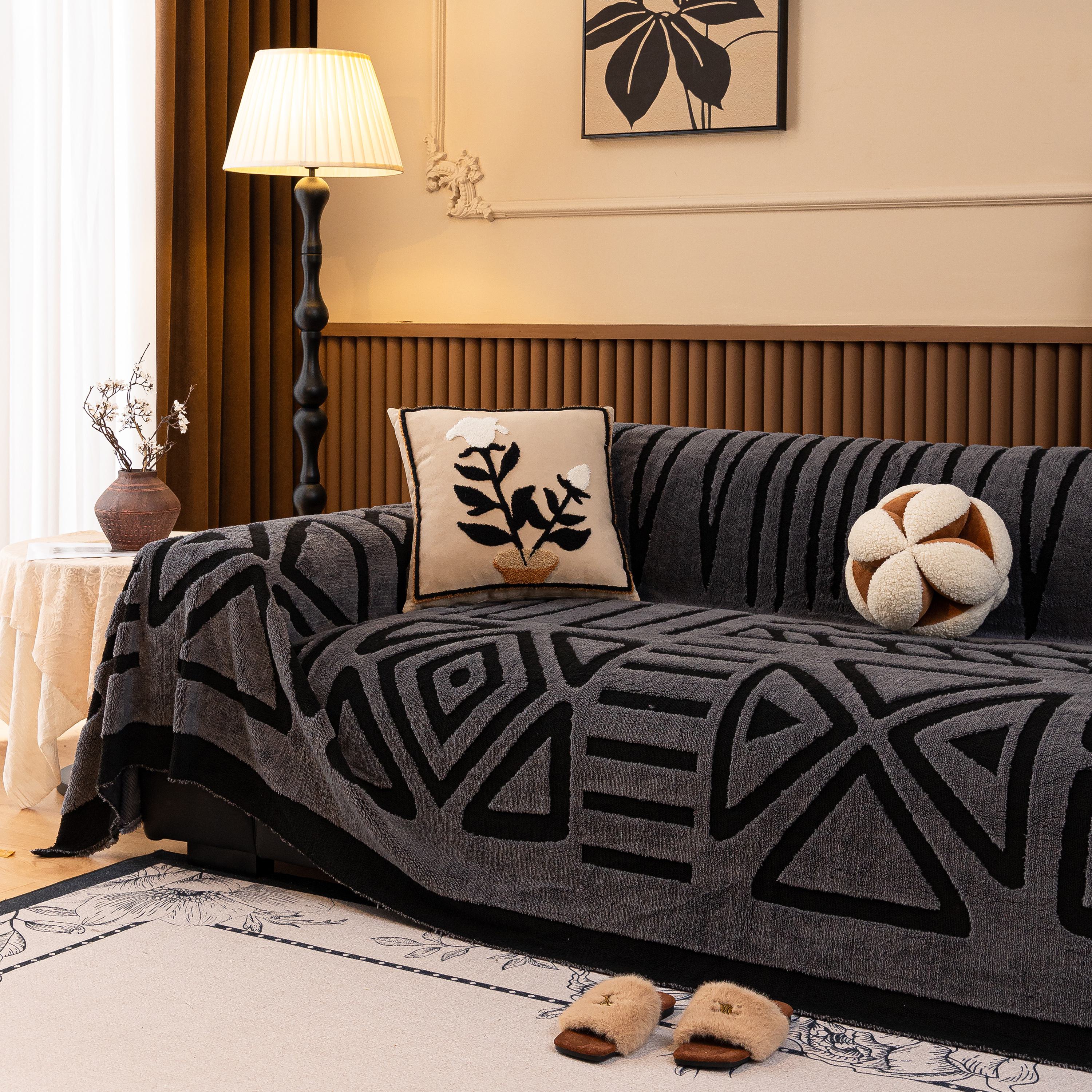 Boho Plush Couch Cover Bohemian Throw Blanket Decor Covers Sofa Chair Furniture Bed - Image 20