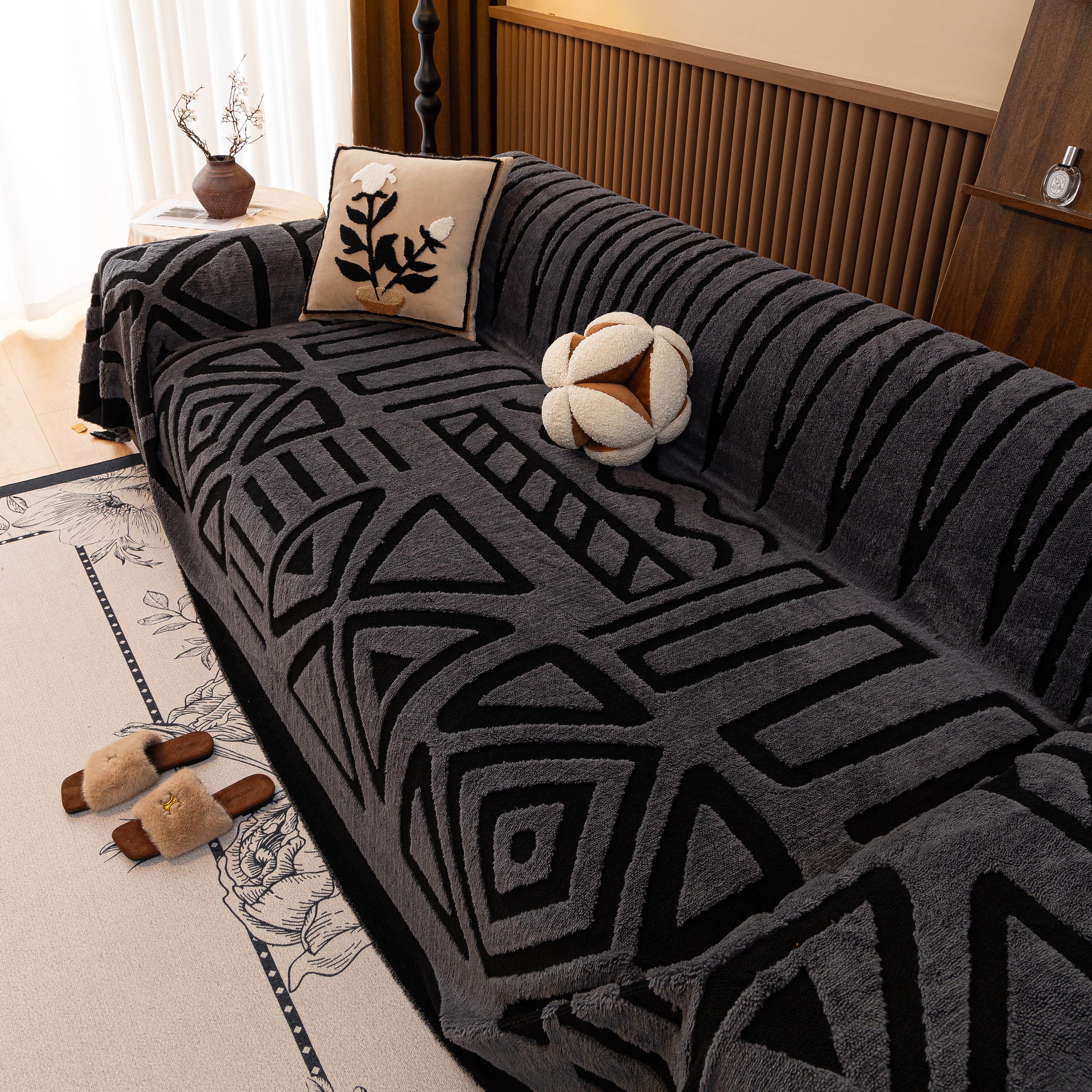 Boho Plush Couch Cover Bohemian Throw Blanket Decor Covers Sofa Chair Furniture Bed - Image 21