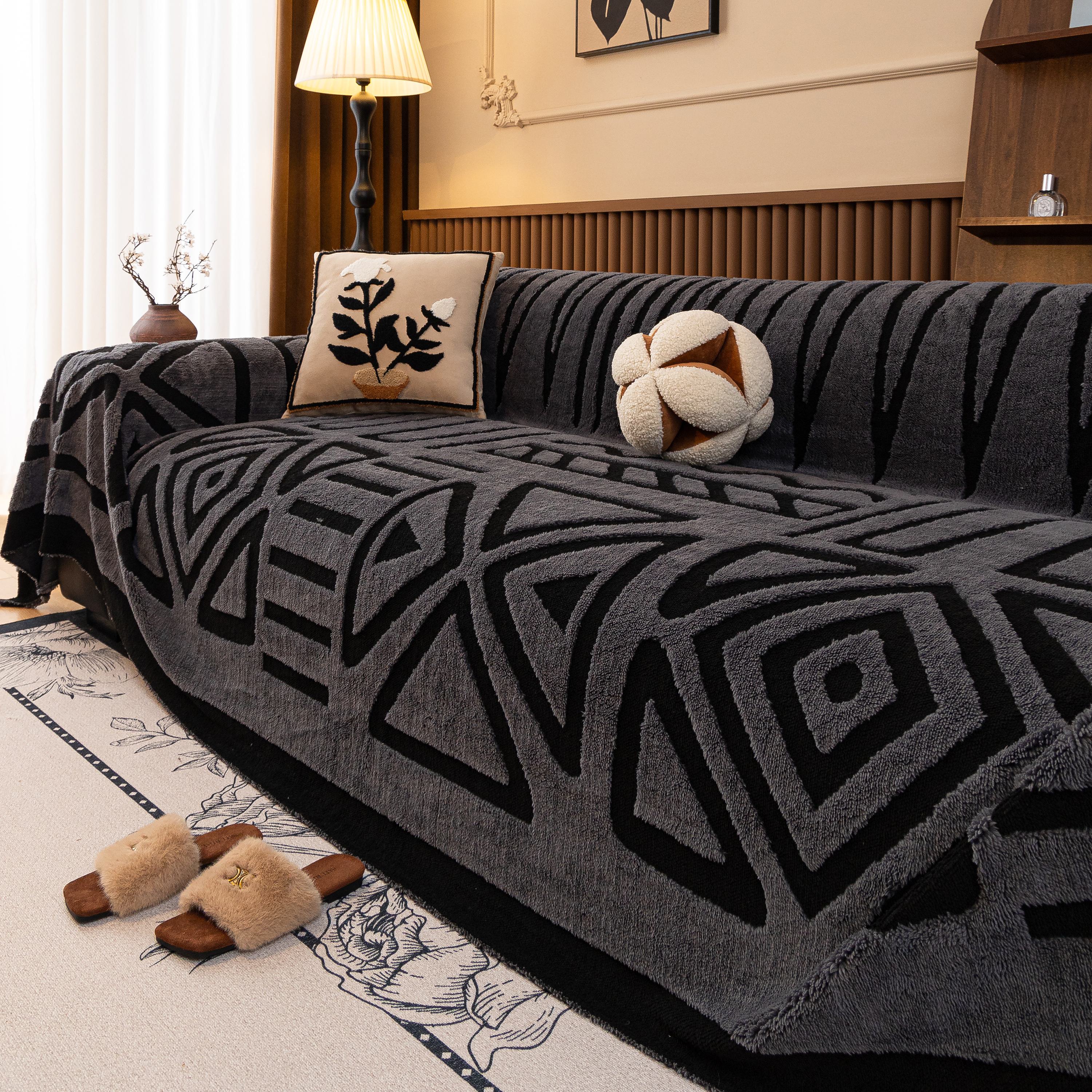 Boho Plush Couch Cover Bohemian Throw Blanket Decor Covers Sofa Chair Furniture Bed - Image 22