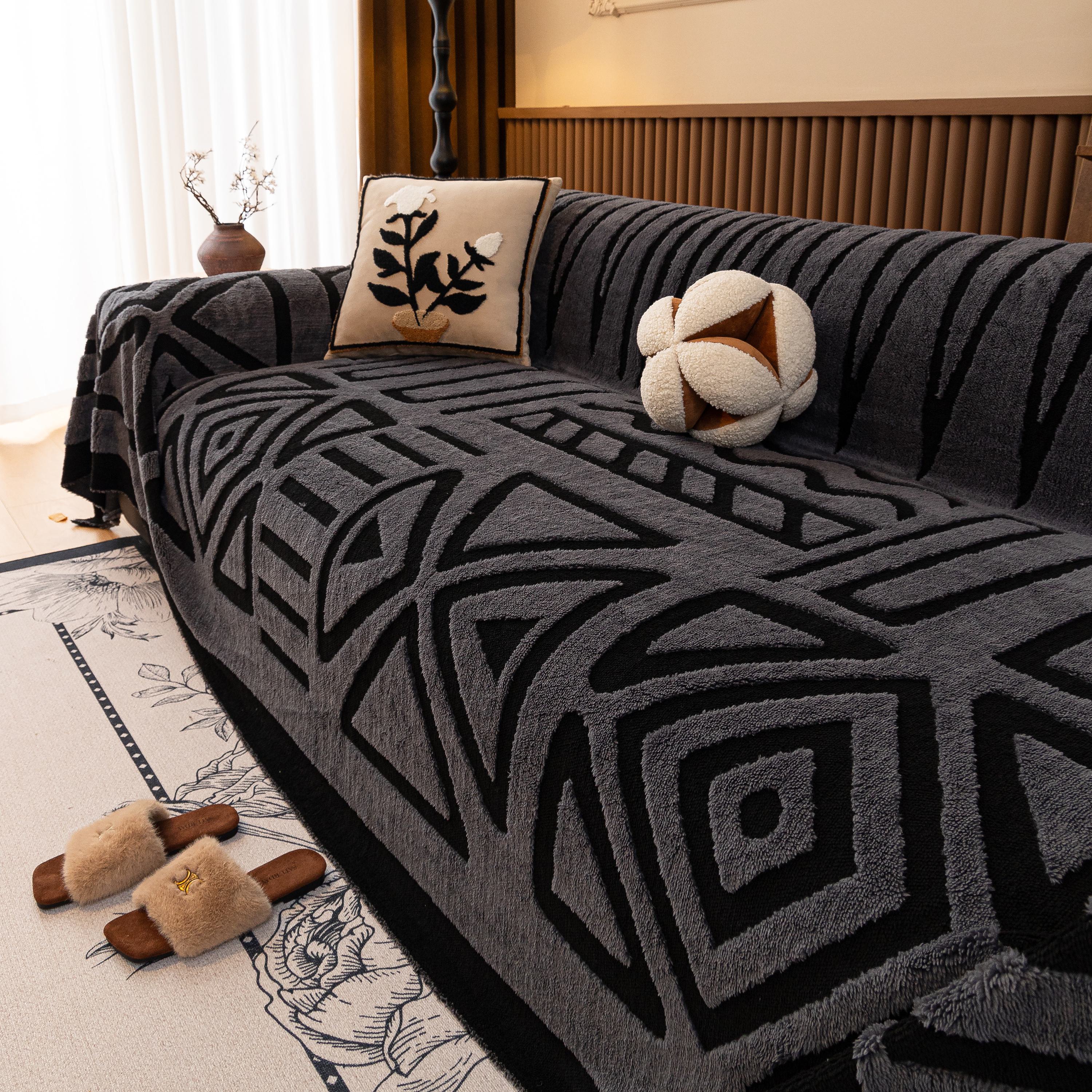 Boho Plush Couch Cover Bohemian Throw Blanket Decor Covers Sofa Chair Furniture Bed - Image 25