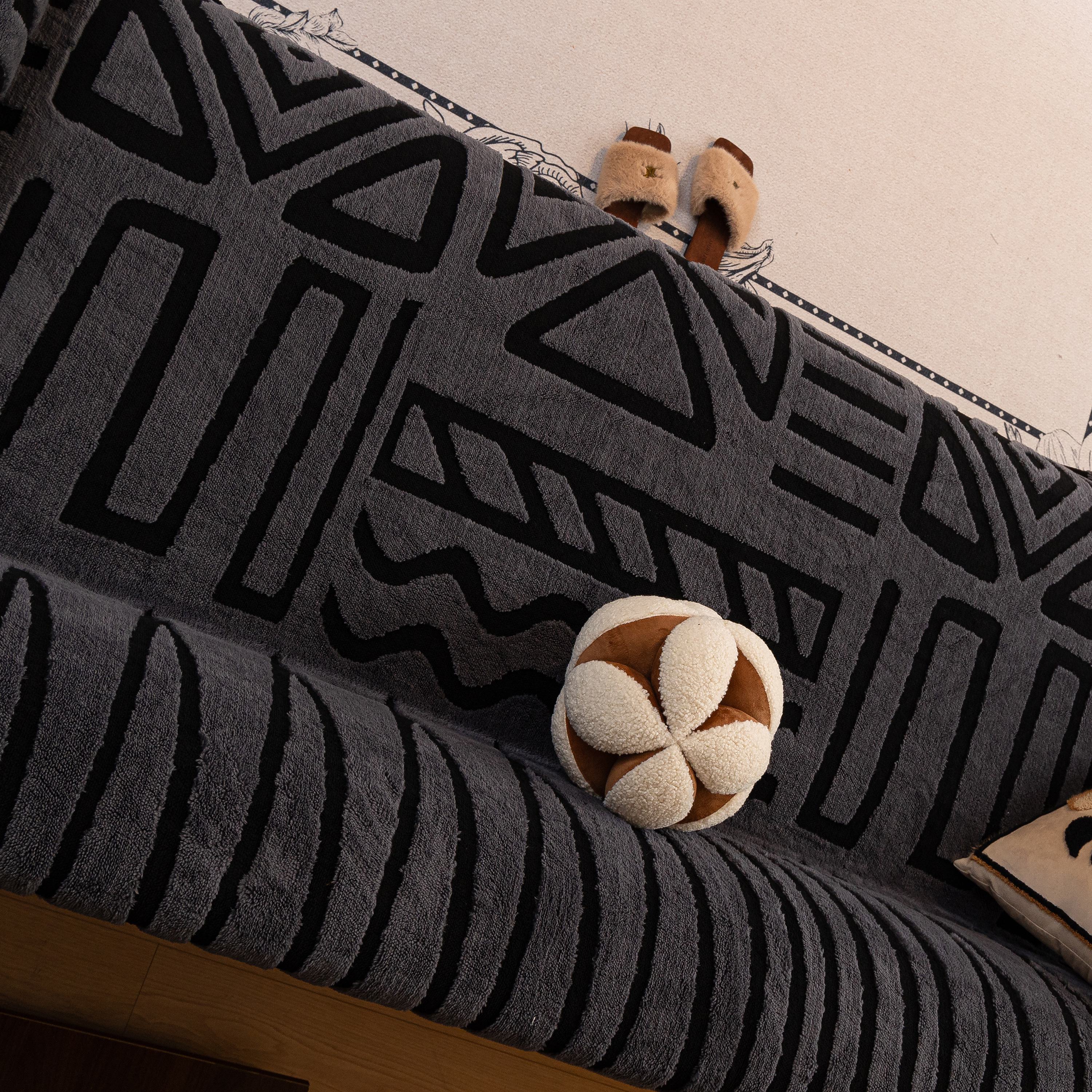 Boho Plush Couch Cover Bohemian Throw Blanket Decor Covers Sofa Chair Furniture Bed - Image 3