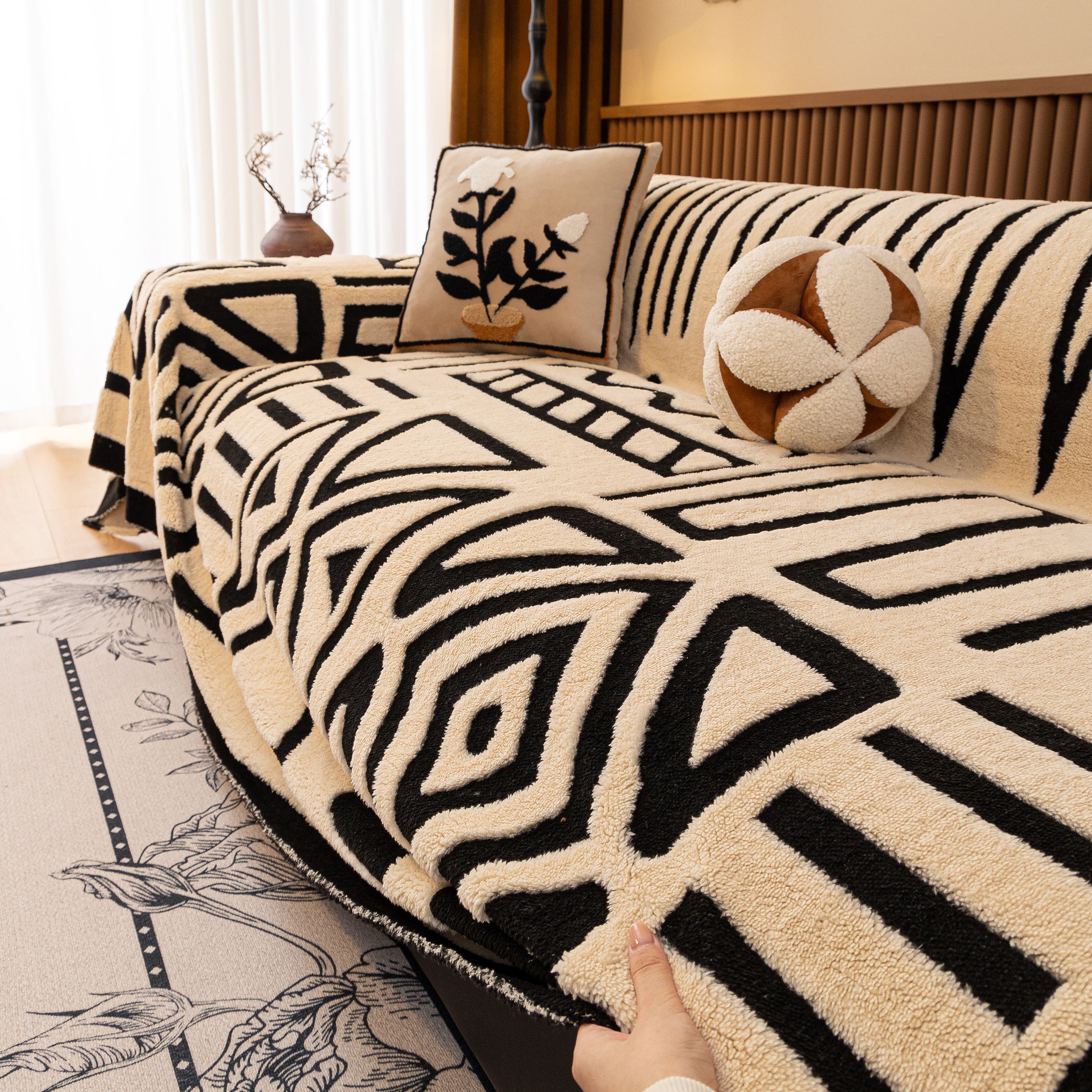 Boho Plush Couch Cover Bohemian Throw Blanket Decor Covers Sofa Chair Furniture Bed - Image 31