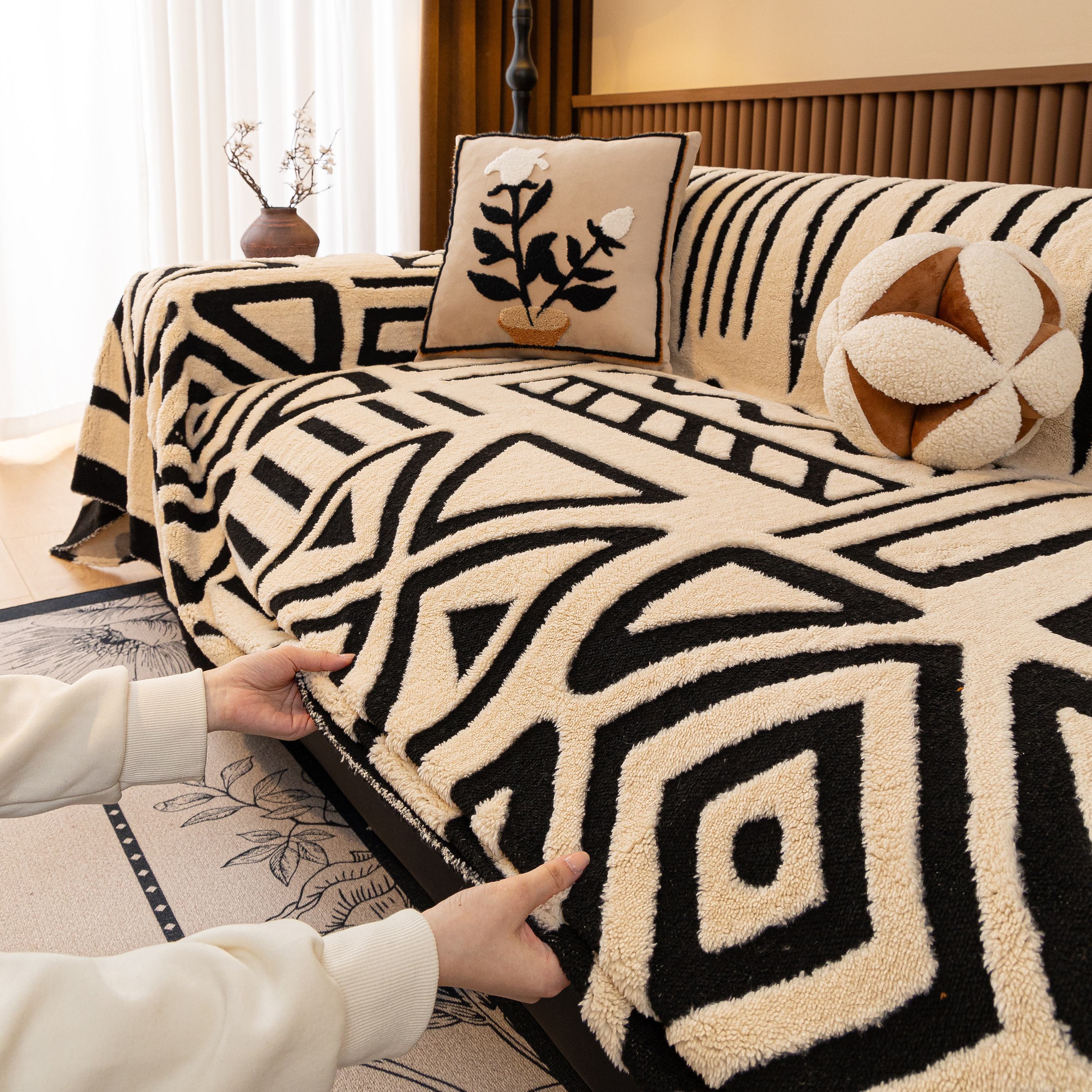Boho Plush Couch Cover Bohemian Throw Blanket Decor Covers Sofa Chair Furniture Bed - Image 32
