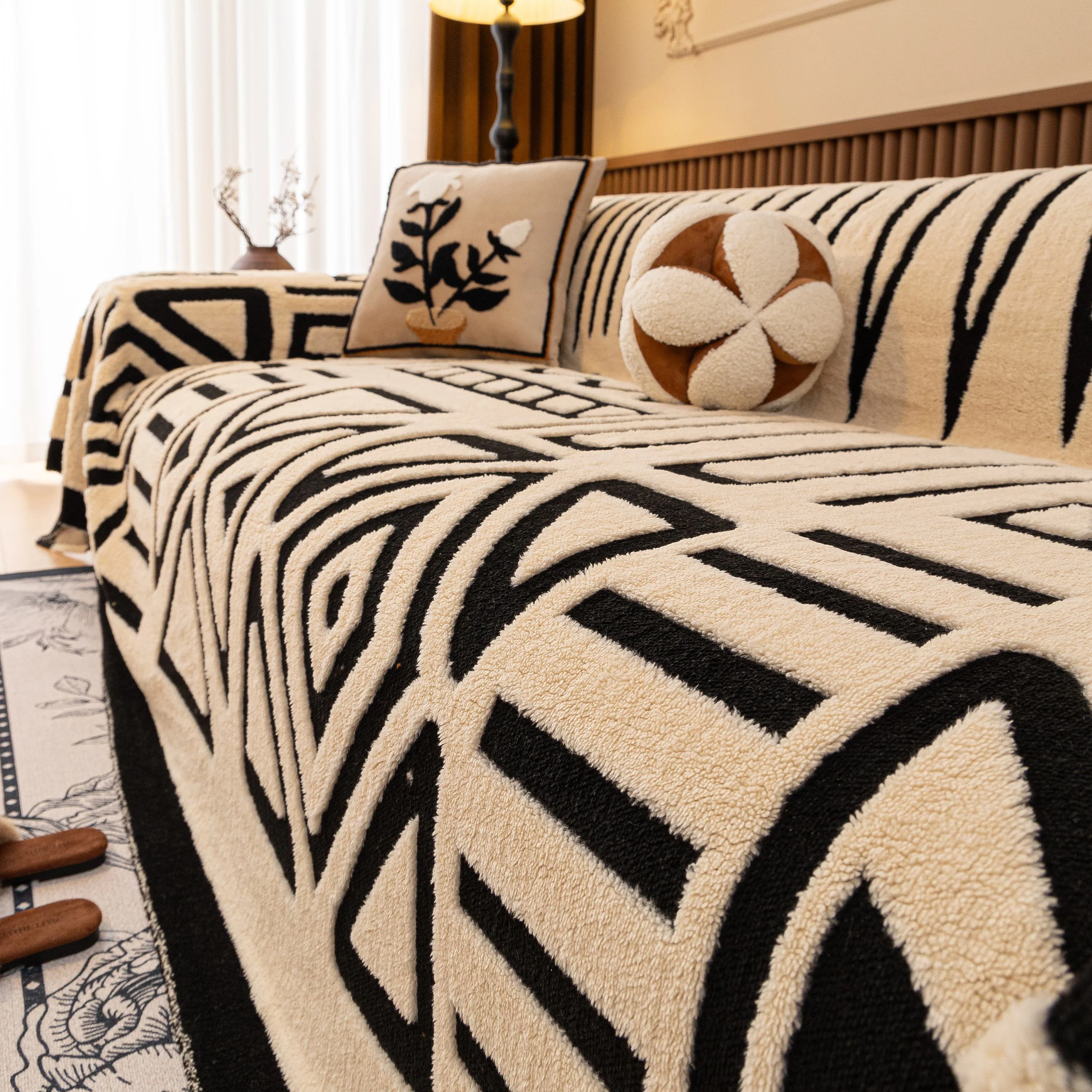 Boho Plush Couch Cover Bohemian Throw Blanket Decor Covers Sofa Chair Furniture Bed - Image 41