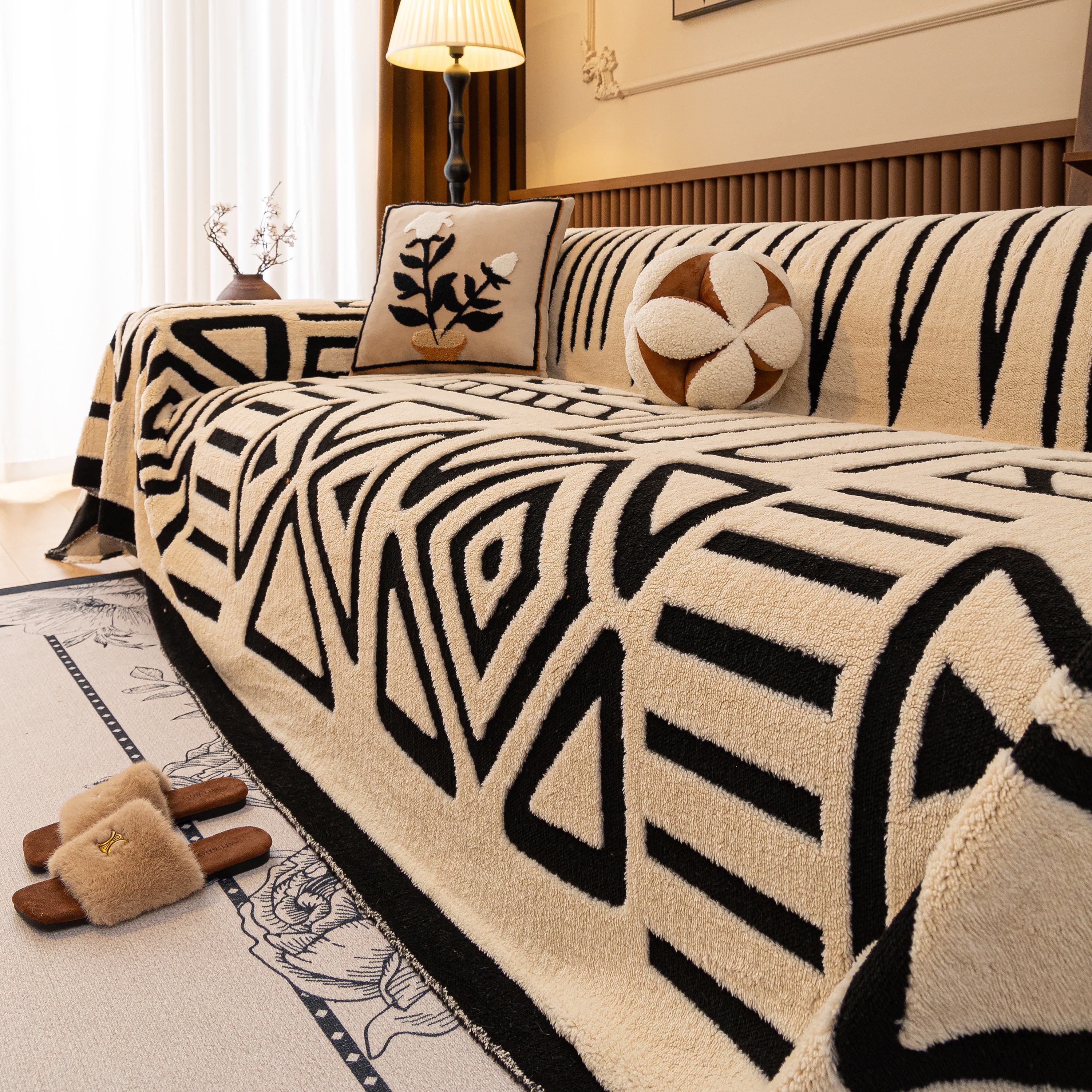 Boho Plush Couch Cover Bohemian Throw Blanket Decor Covers Sofa Chair Furniture Bed - Image 42