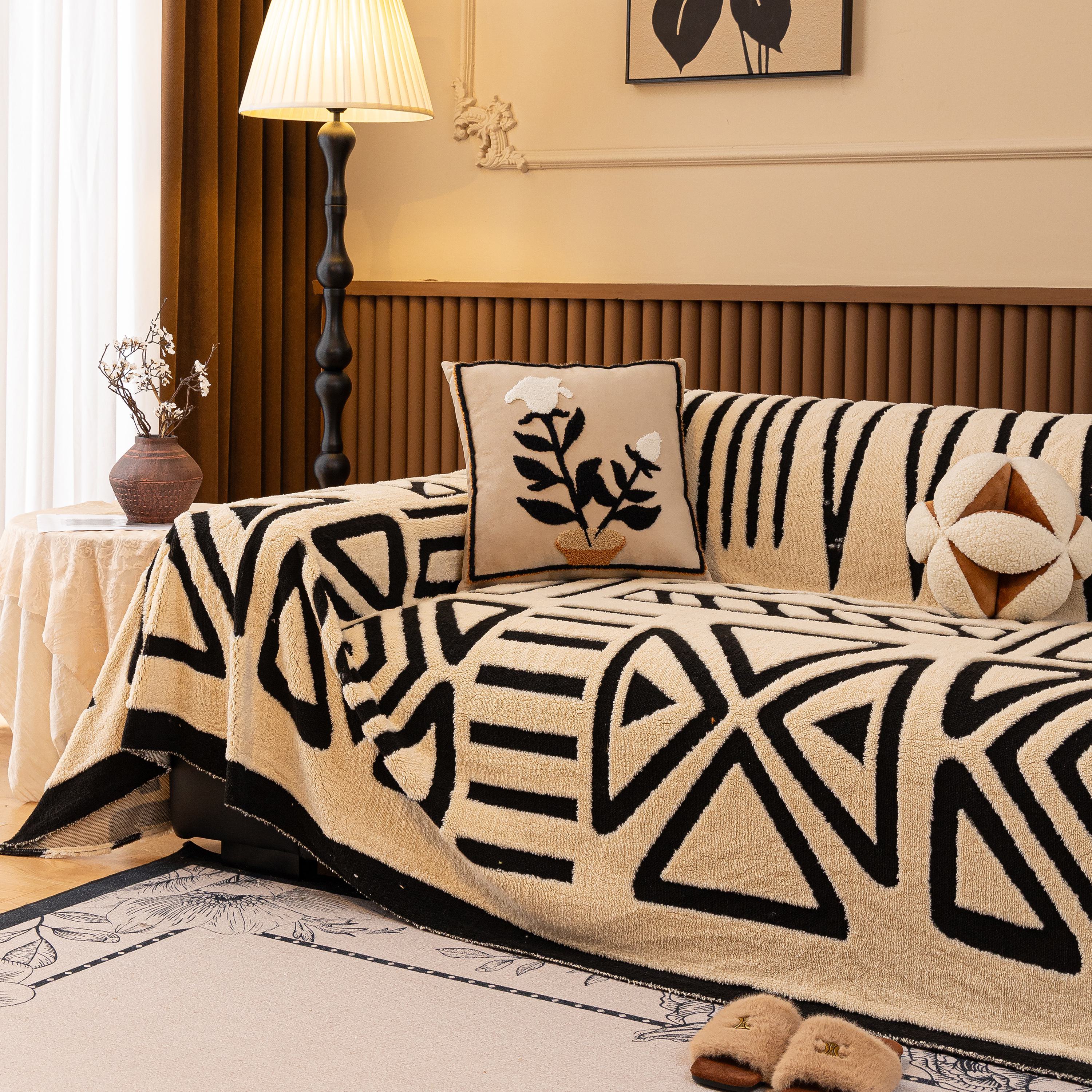 Boho Plush Couch Cover Bohemian Throw Blanket Decor Covers Sofa Chair Furniture Bed - Image 43