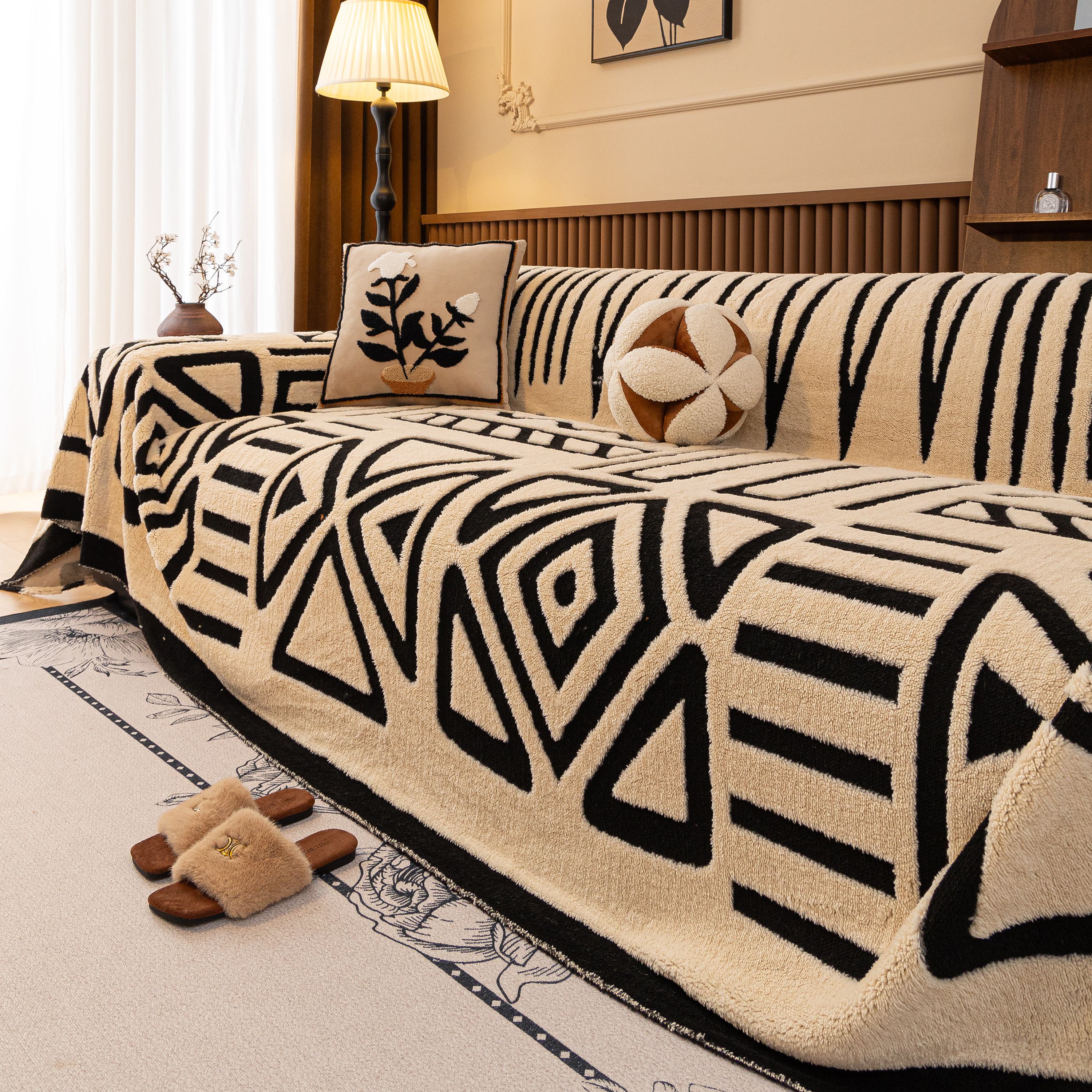 Boho Plush Couch Cover Bohemian Throw Blanket Decor Covers Sofa Chair Furniture Bed - Image 45