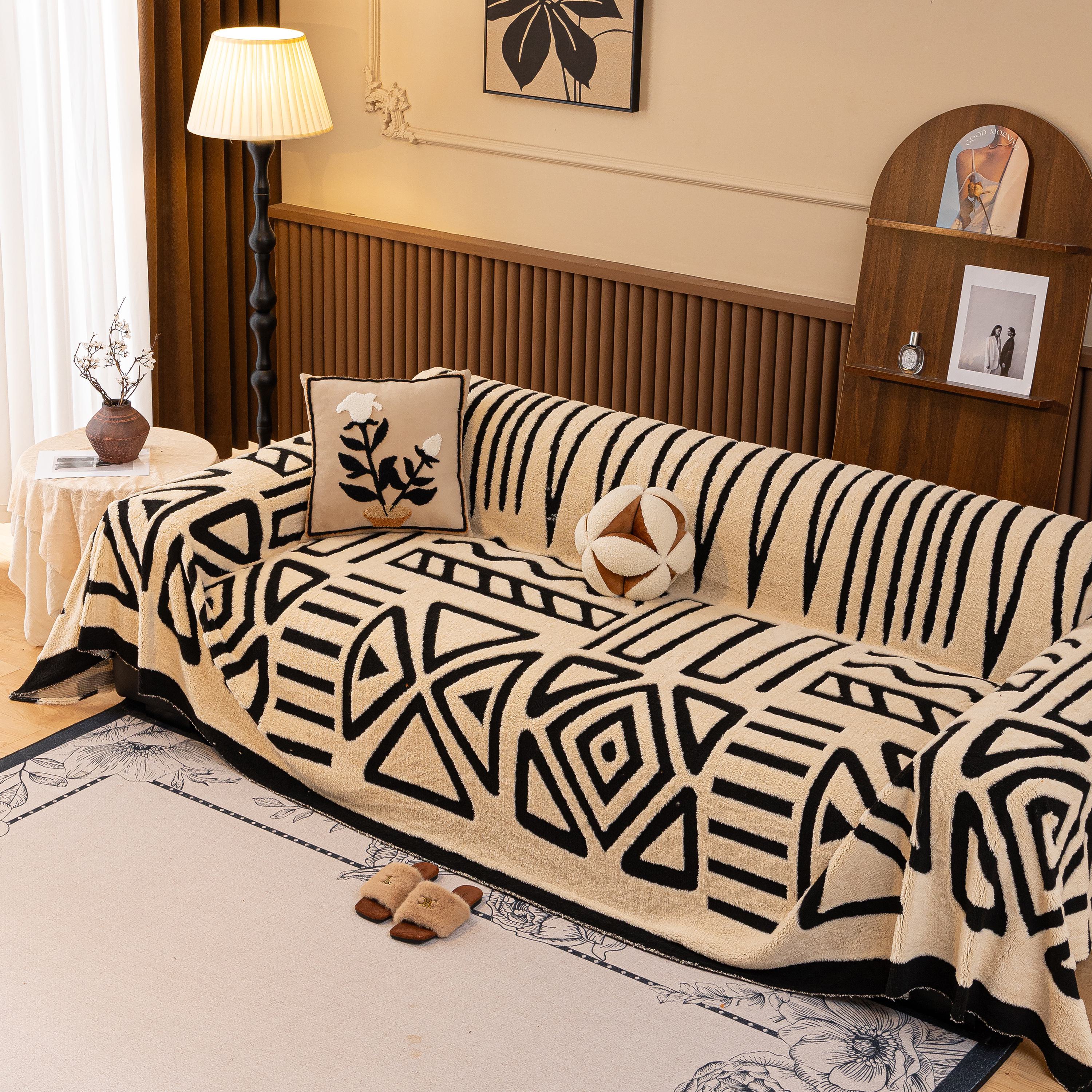 Boho Plush Couch Cover Bohemian Throw Blanket Decor Covers Sofa Chair Furniture Bed - Image 47