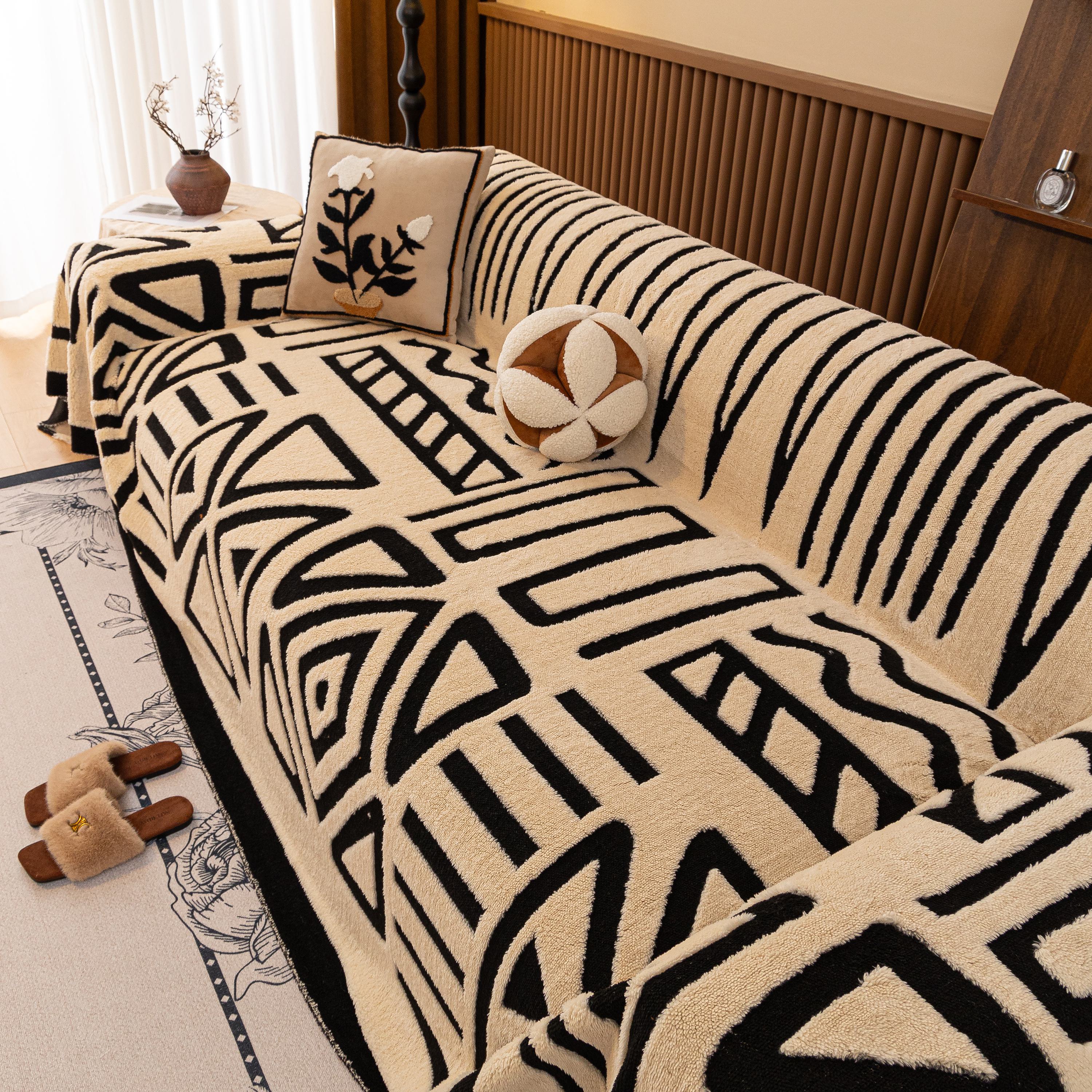 Boho Plush Couch Cover Bohemian Throw Blanket Decor Covers Sofa Chair Furniture Bed - Image 48