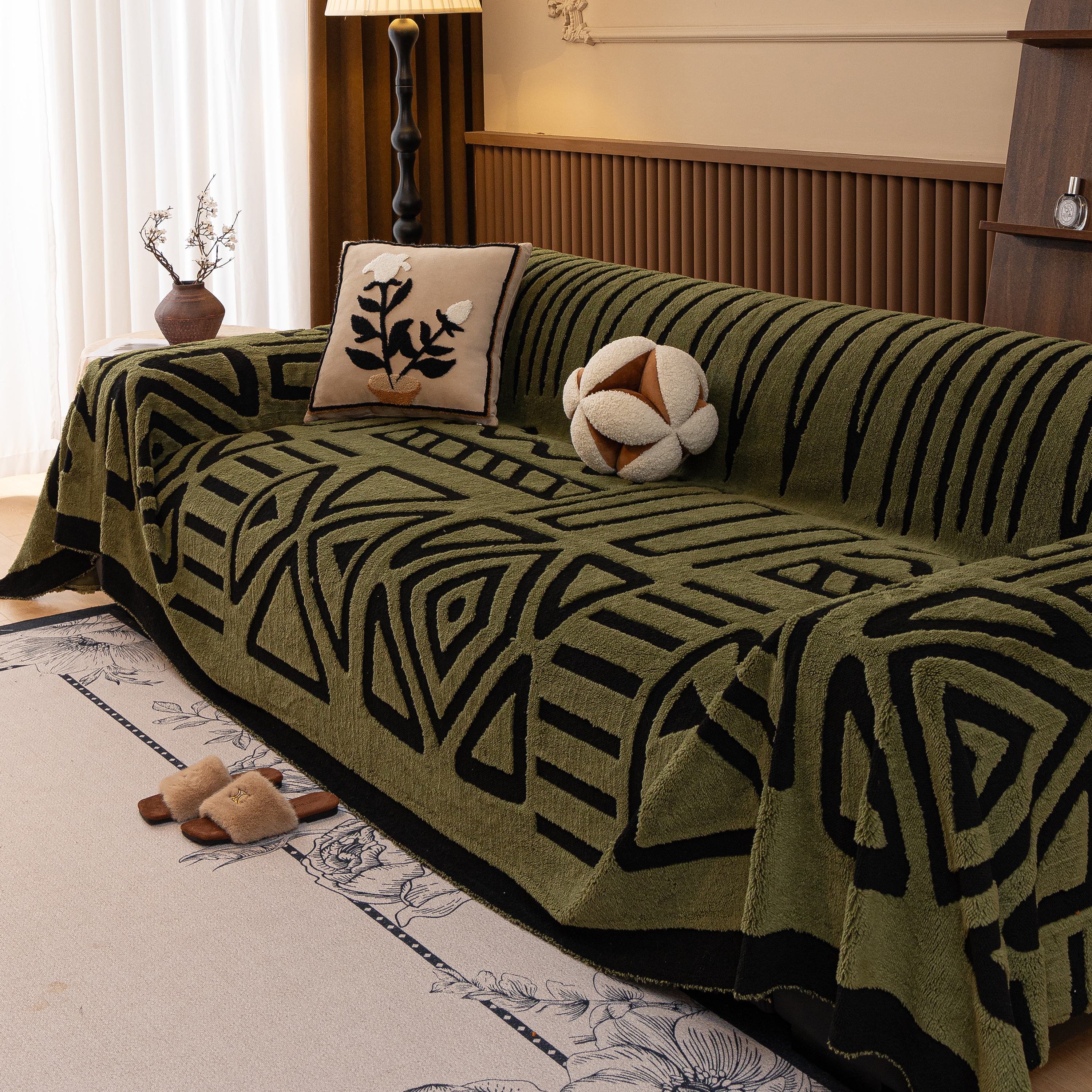 Boho Plush Couch Cover Bohemian Throw Blanket Decor Covers Sofa Chair Furniture Bed - Image 52
