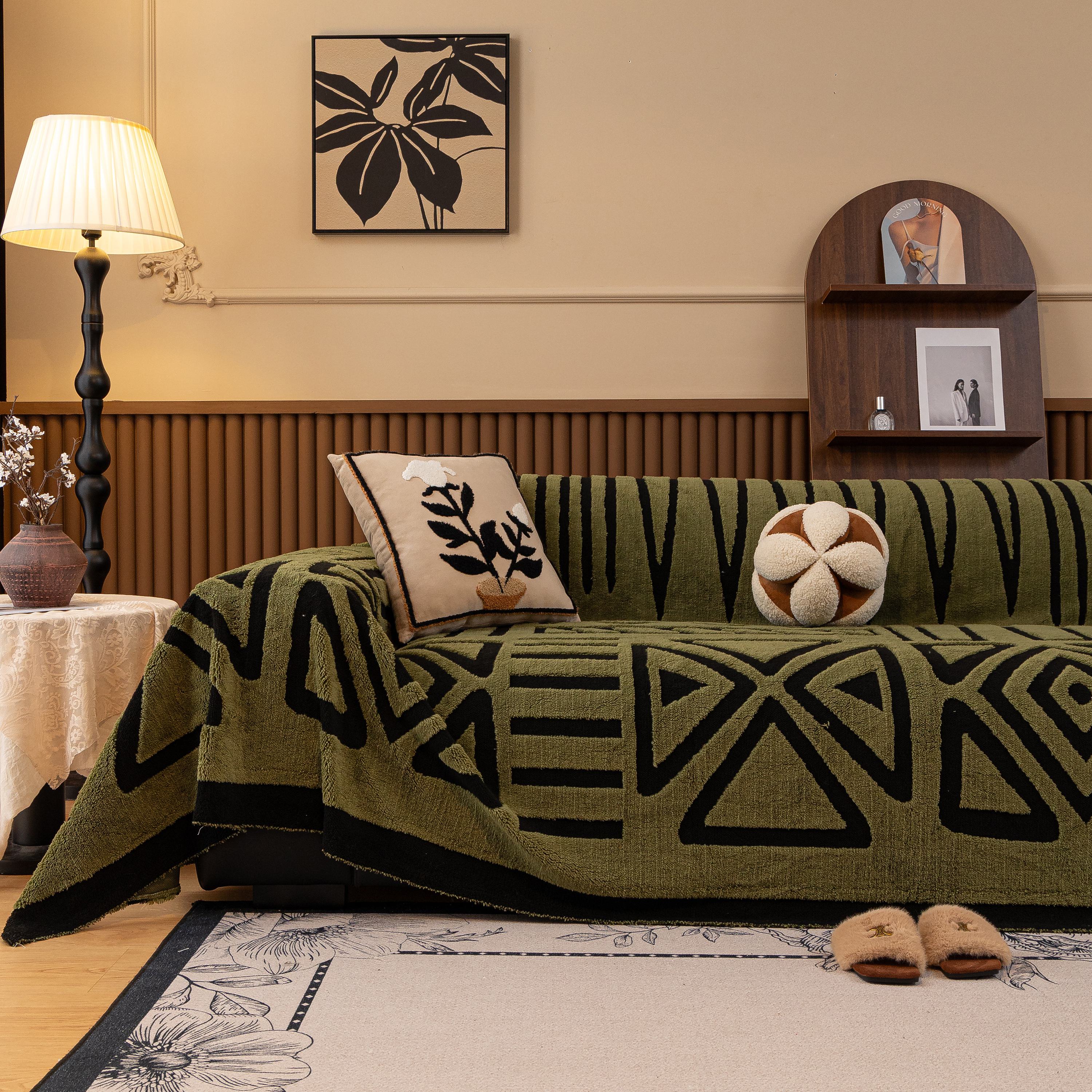 Boho Plush Couch Cover Bohemian Throw Blanket Decor Covers Sofa Chair Furniture Bed - Image 53
