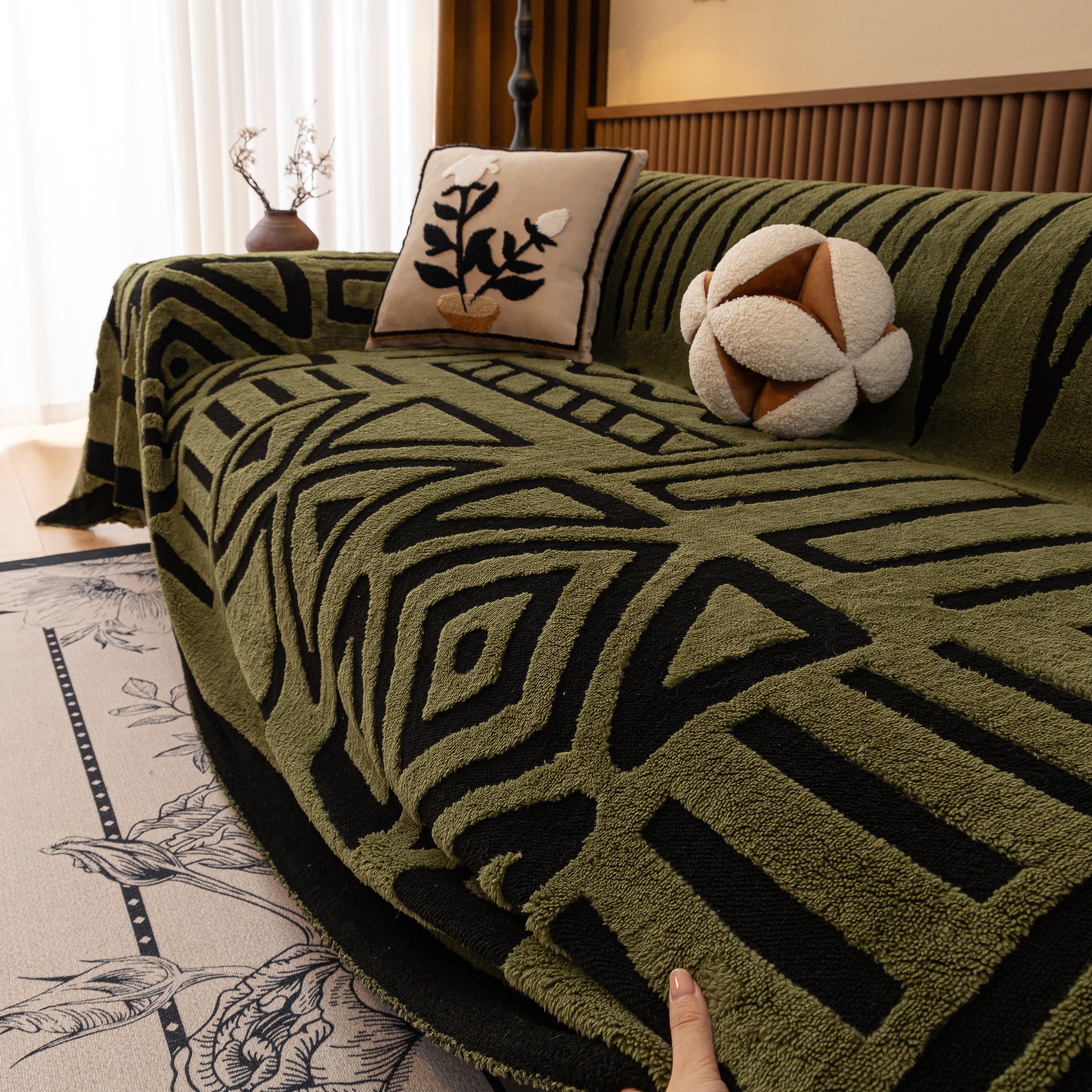 Boho Plush Couch Cover Bohemian Throw Blanket Decor Covers Sofa Chair Furniture Bed - Image 59