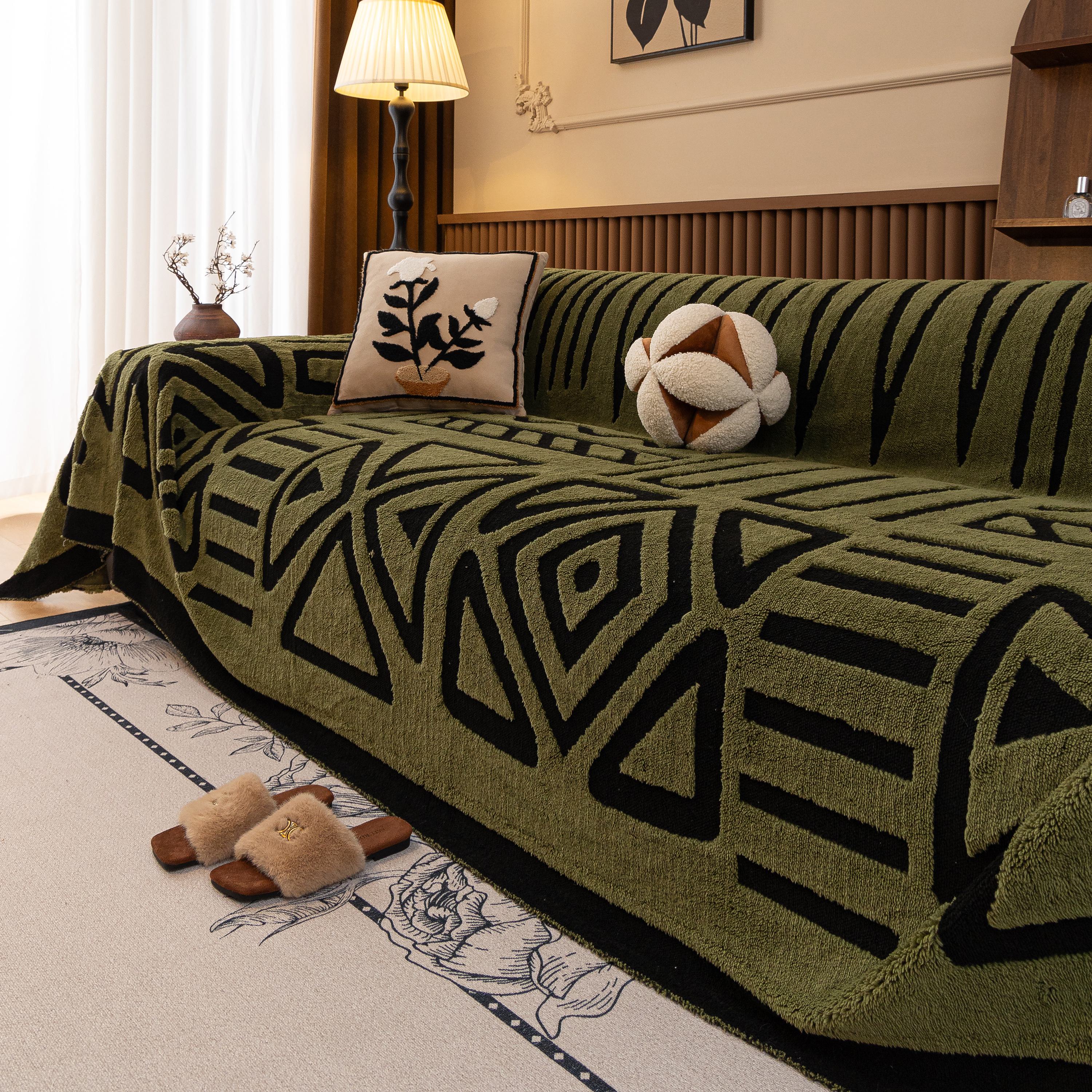 Boho Plush Couch Cover Bohemian Throw Blanket Decor Covers Sofa Chair Furniture Bed - Image 63