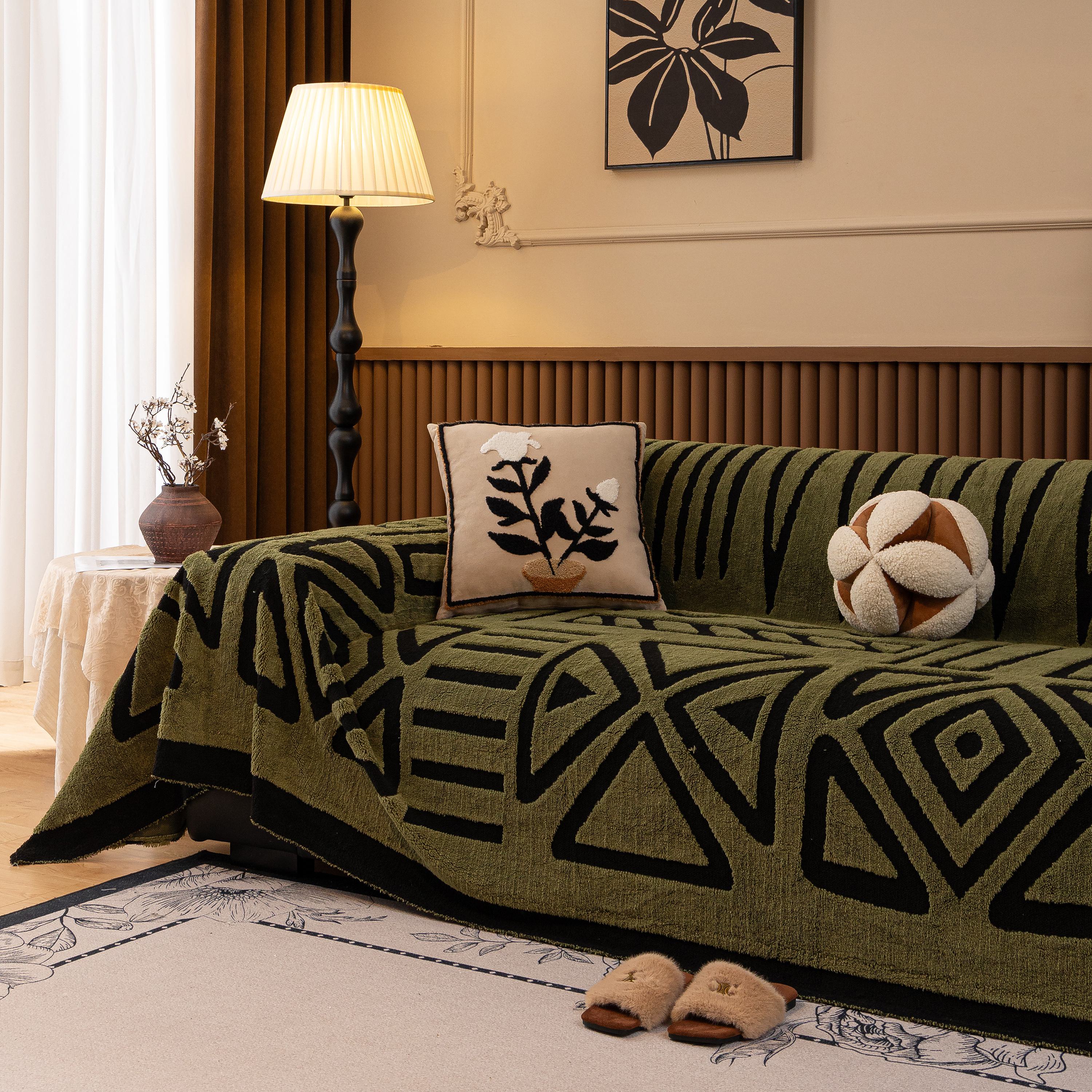 Boho Plush Couch Cover Bohemian Throw Blanket Decor Covers Sofa Chair Furniture Bed - Image 70