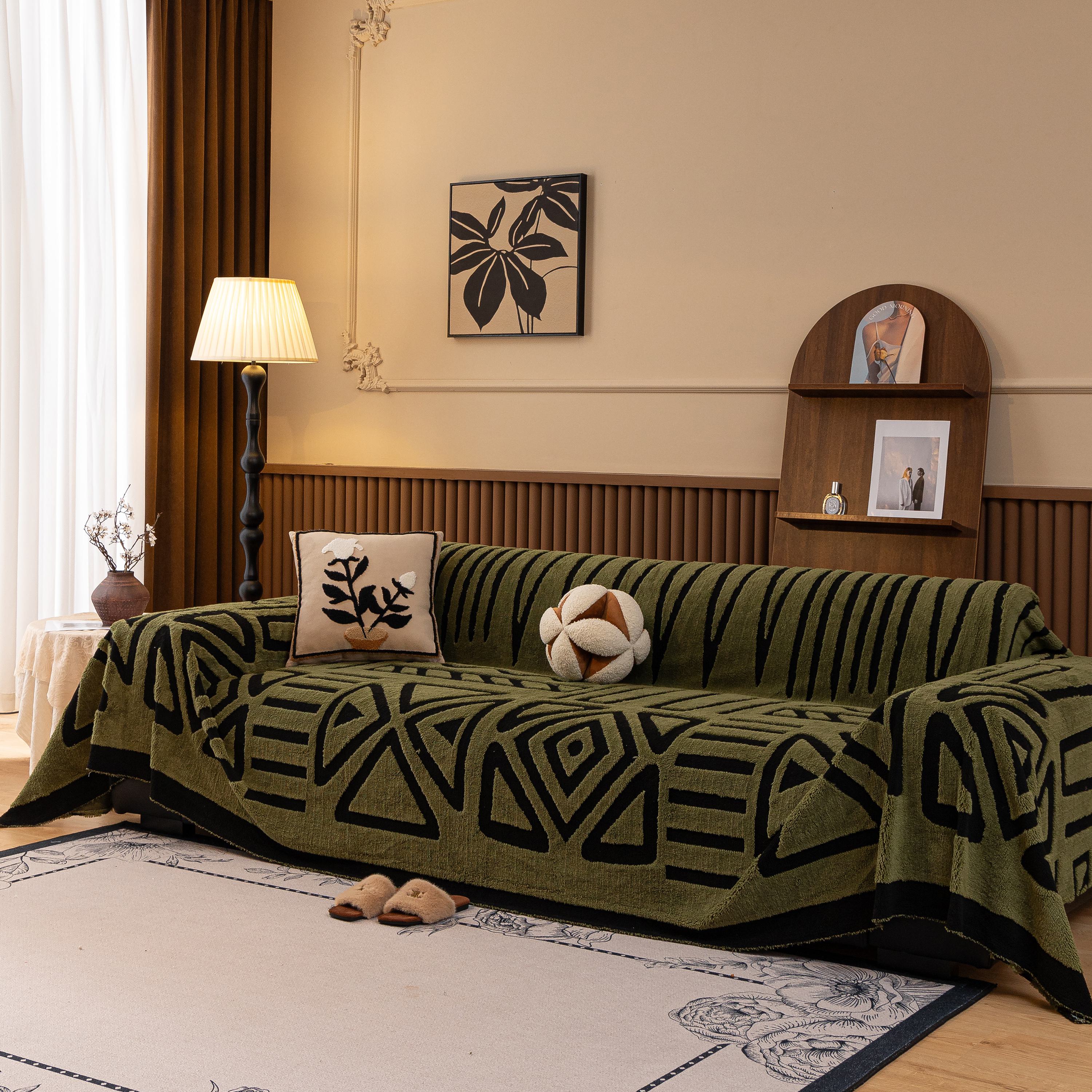 Boho Plush Couch Cover Bohemian Throw Blanket Decor Covers Sofa Chair Furniture Bed - Image 74