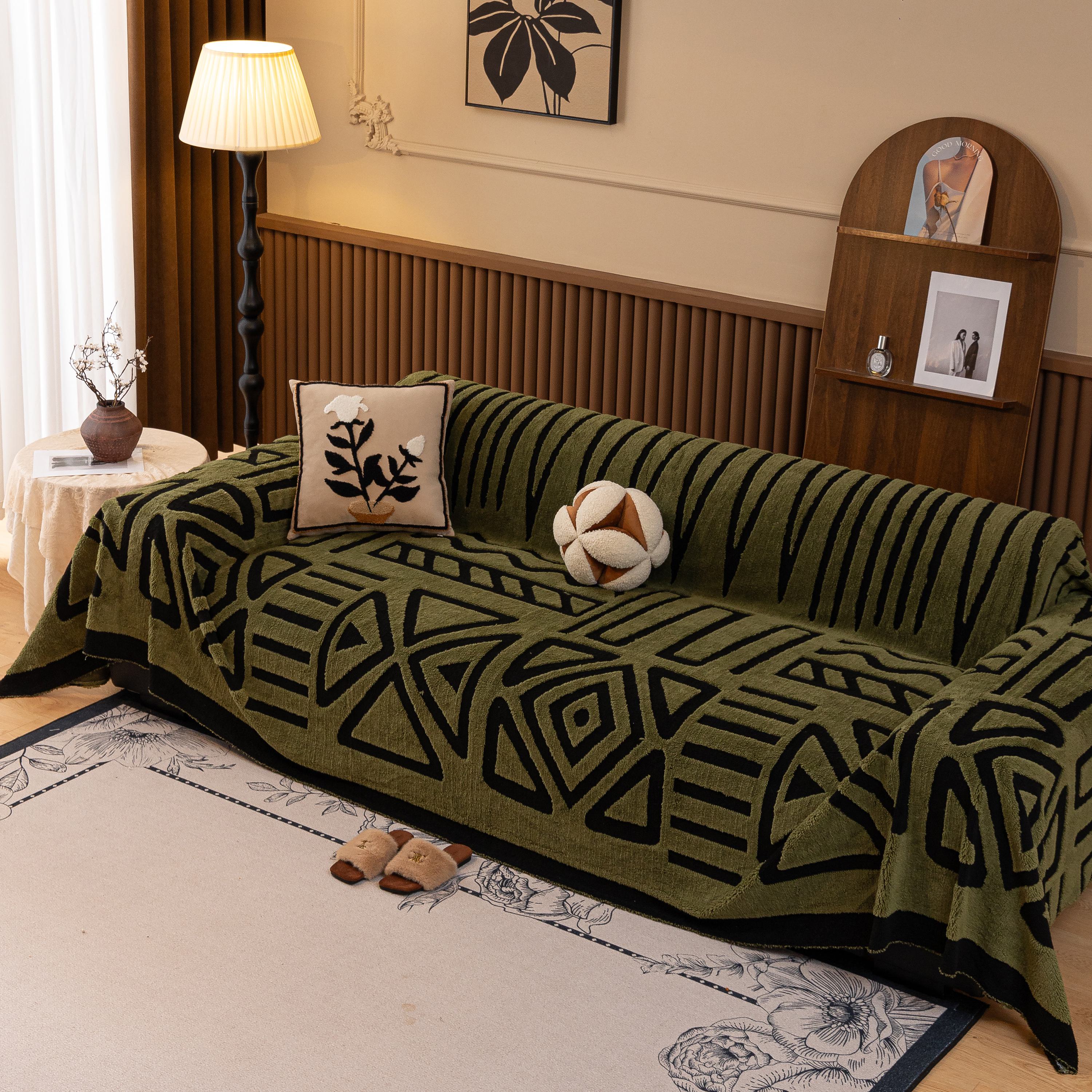 Boho Plush Couch Cover Bohemian Throw Blanket Decor Covers Sofa Chair Furniture Bed - Image 75