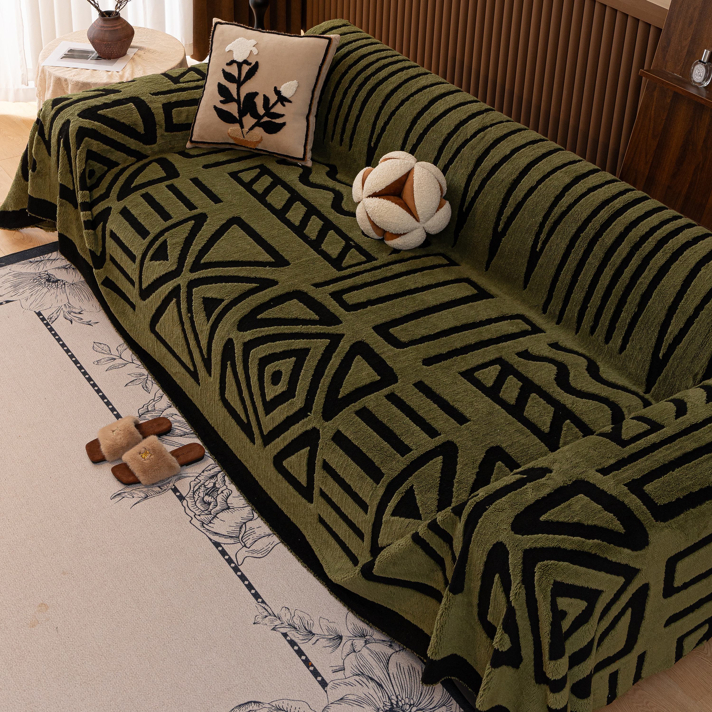 Boho Plush Couch Cover Bohemian Throw Blanket Decor Covers Sofa Chair Furniture Bed - Image 76