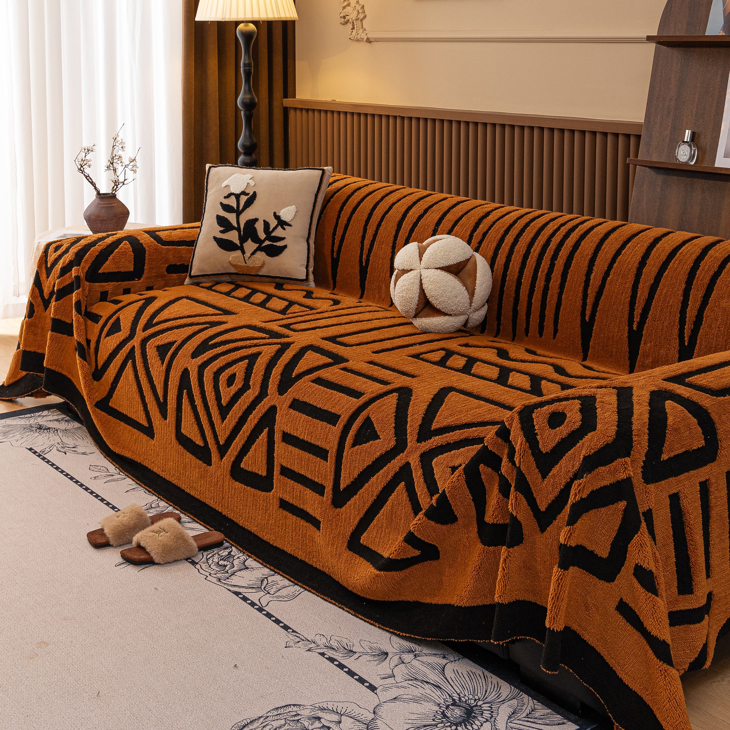 Boho Plush Couch Cover Bohemian Throw Blanket Decor Covers Sofa Chair Furniture Bed - Image 78