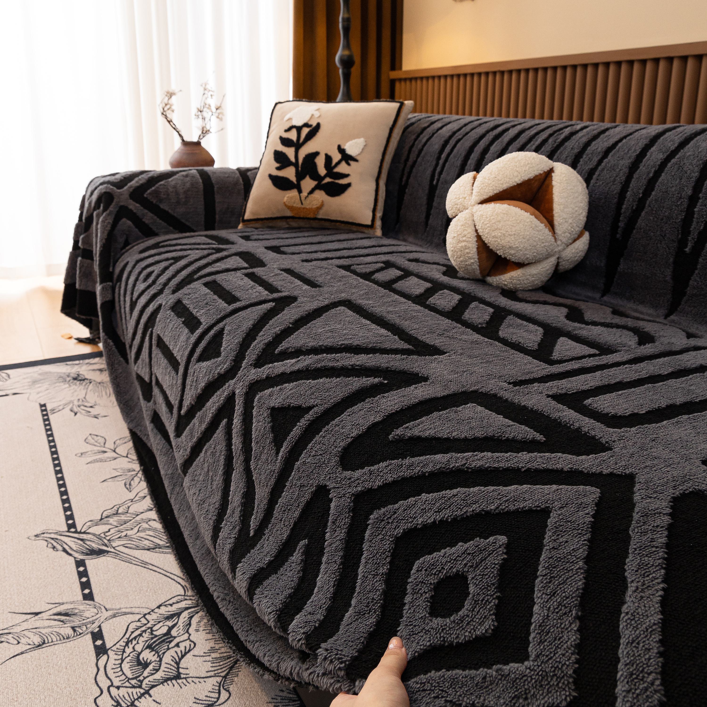 Boho Plush Couch Cover Bohemian Throw Blanket Decor Covers Sofa Chair Furniture Bed - Image 9