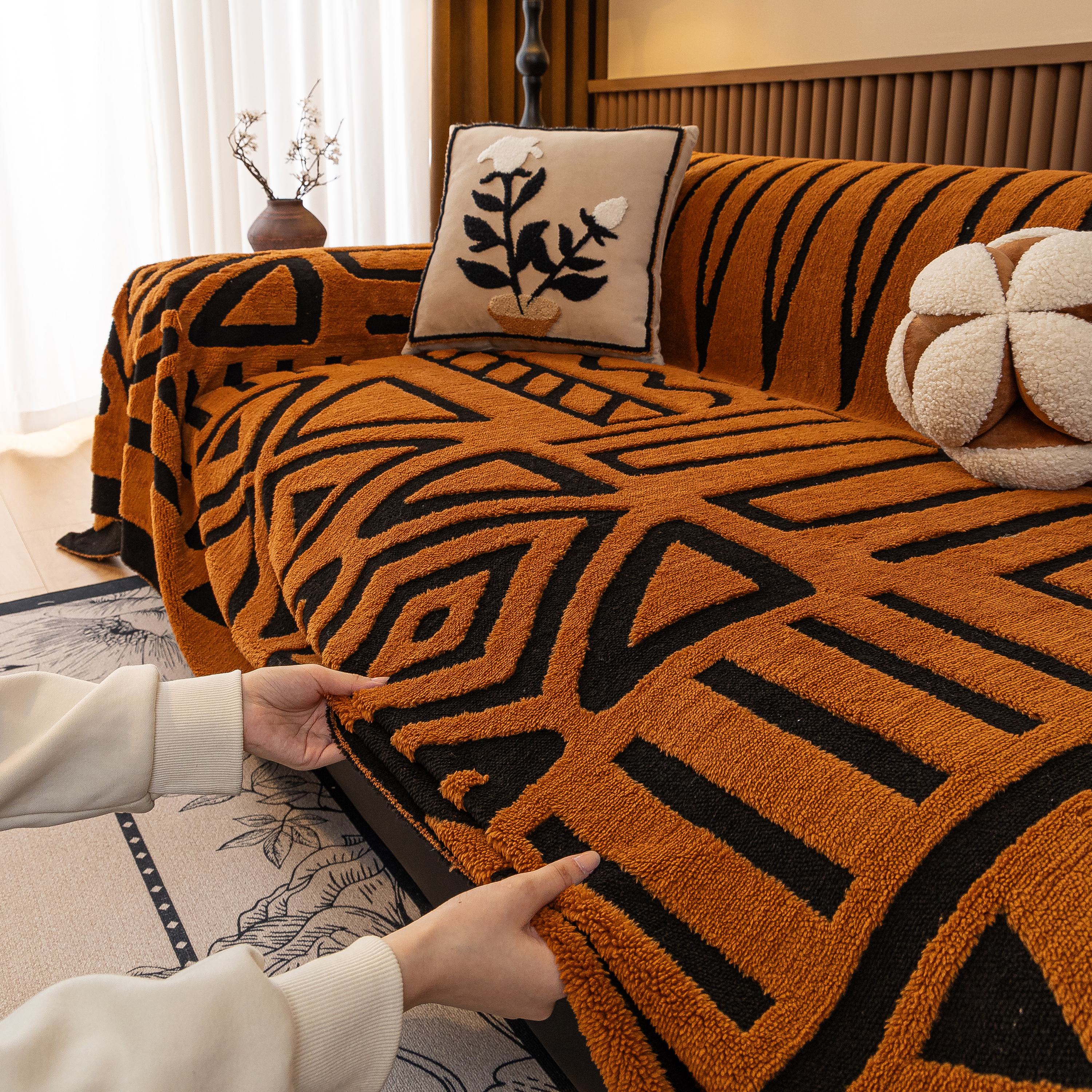Boho Plush Couch Cover Bohemian Throw Blanket Decor Covers Sofa Chair Furniture Bed - Image 92