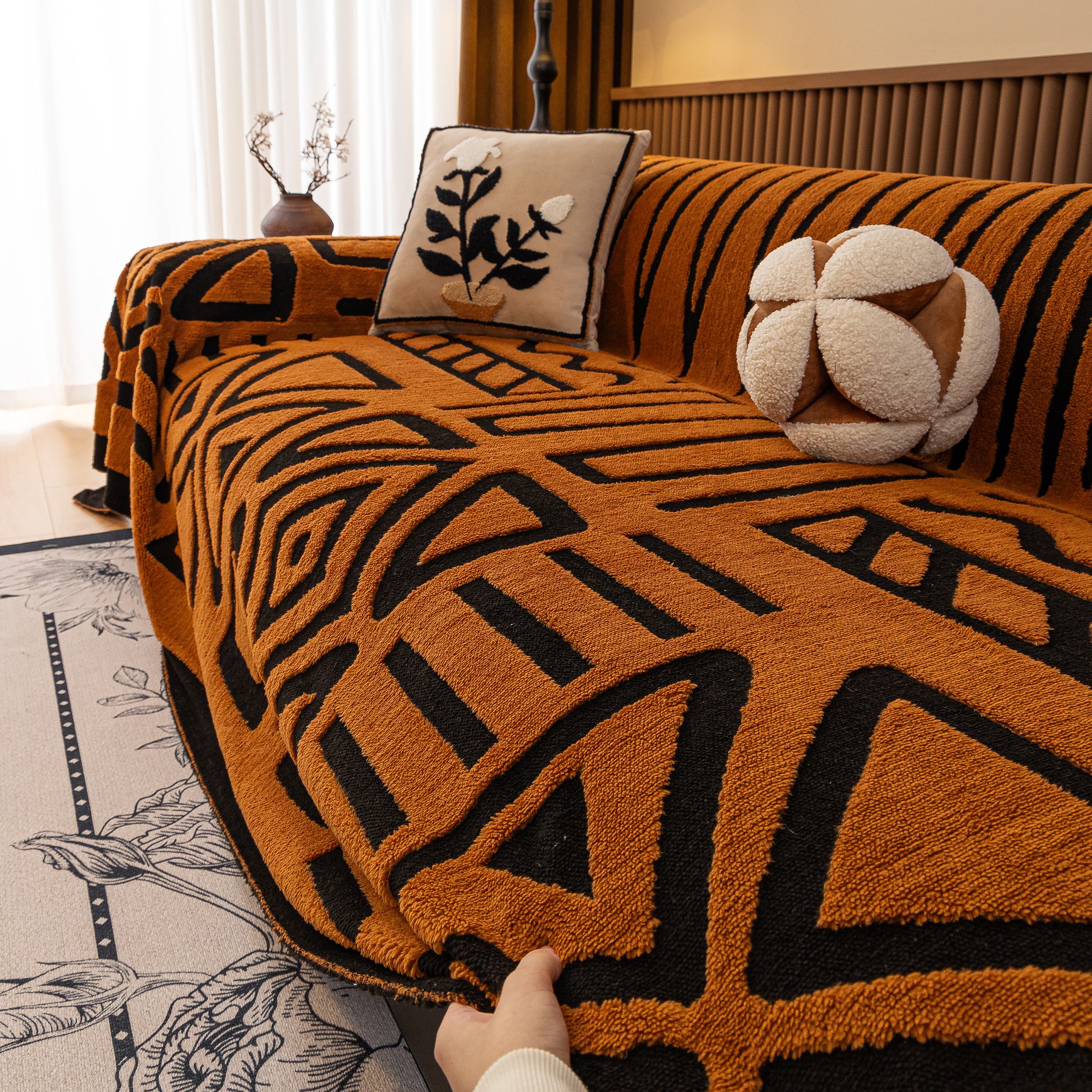 Boho Plush Couch Cover Bohemian Throw Blanket Decor Covers Sofa Chair Furniture Bed - Image 93