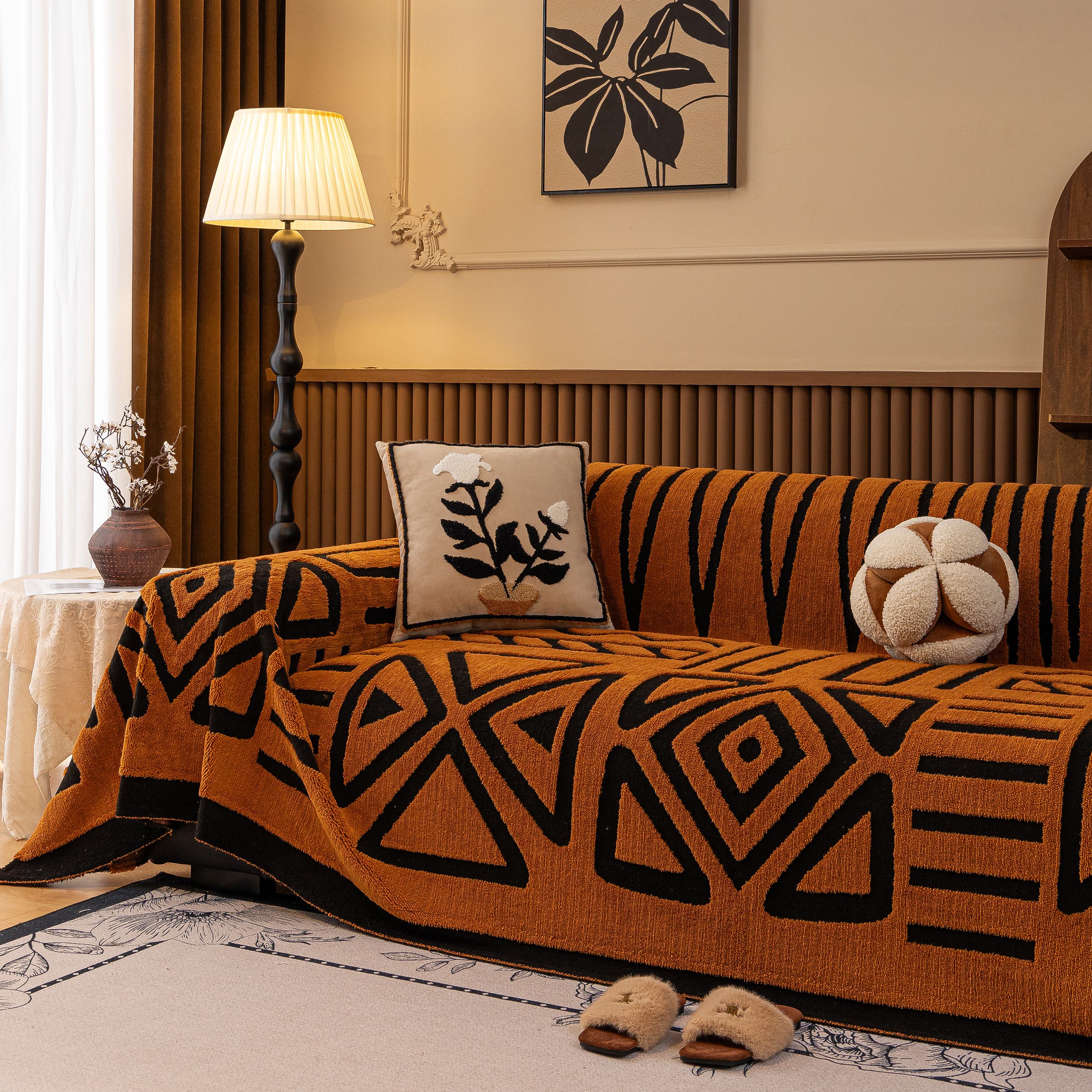 Boho Plush Couch Cover Bohemian Throw Blanket Decor Covers Sofa Chair Furniture Bed - Image 94