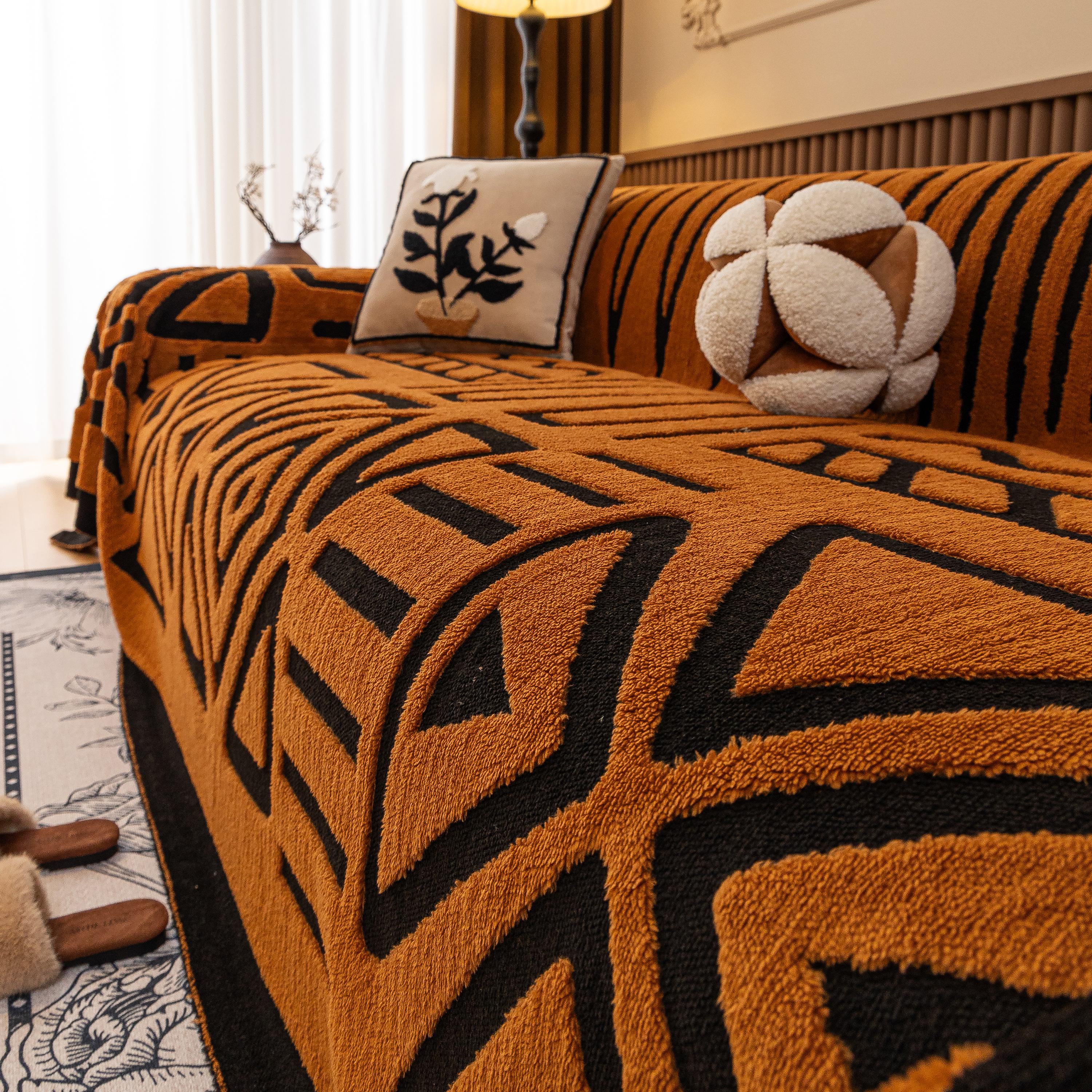 Boho Plush Couch Cover Bohemian Throw Blanket Decor Covers Sofa Chair Furniture Bed - Image 95