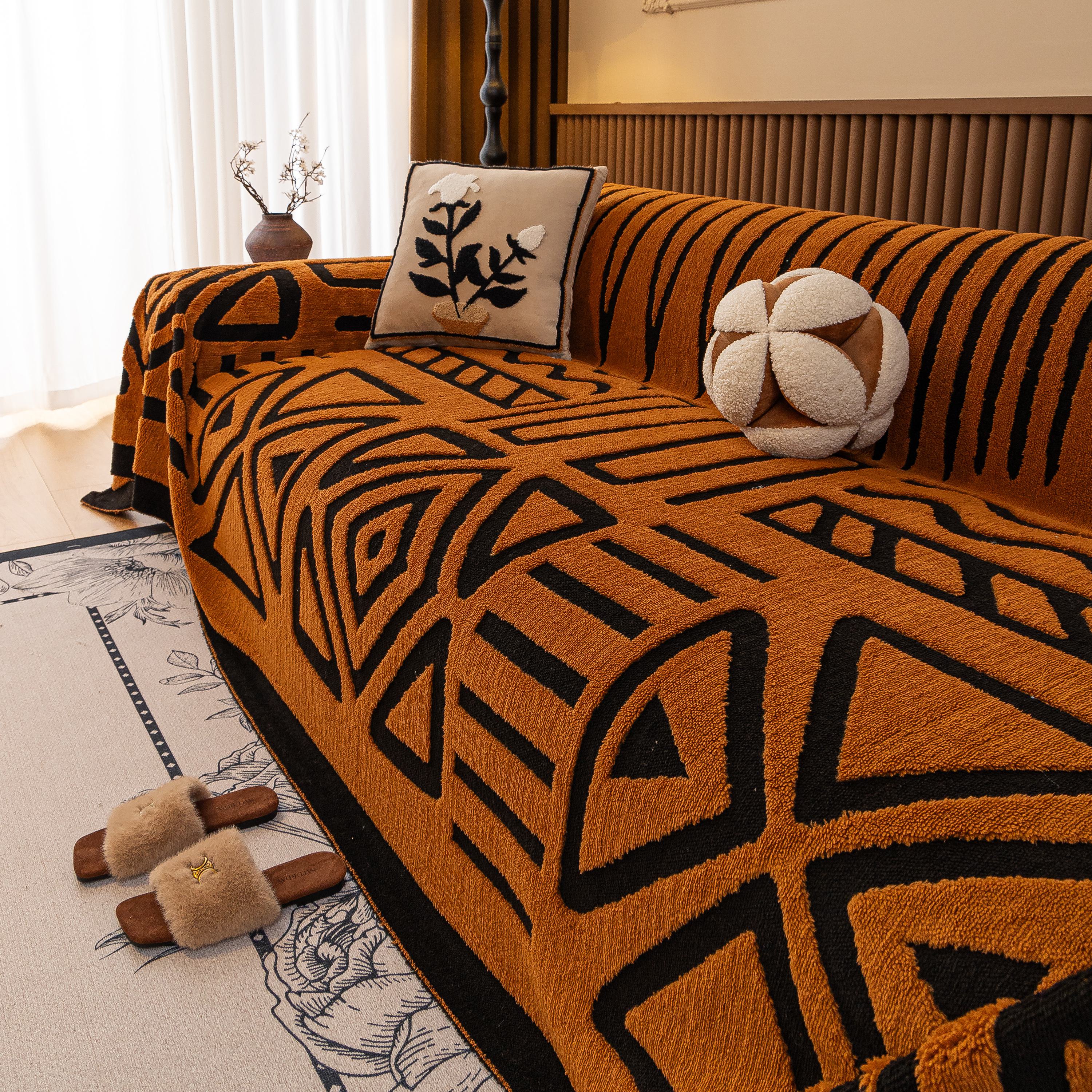 Boho Plush Couch Cover Bohemian Throw Blanket Decor Covers Sofa Chair Furniture Bed - Image 99