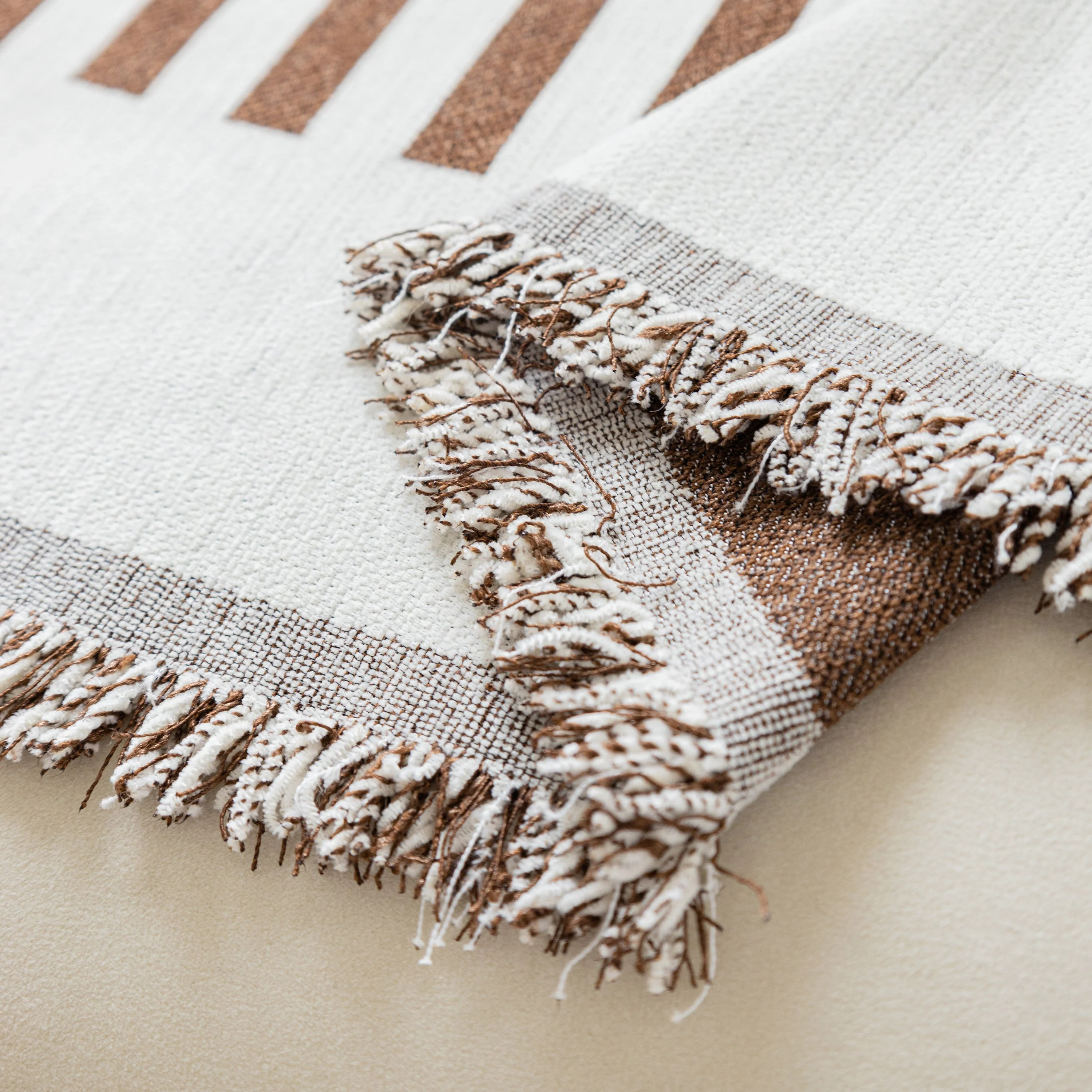 Boho Stripe Sectional Couch Cover Soft Chenille Sofa Slipcovers Blanket on The Sofa for Living Room - Image 31