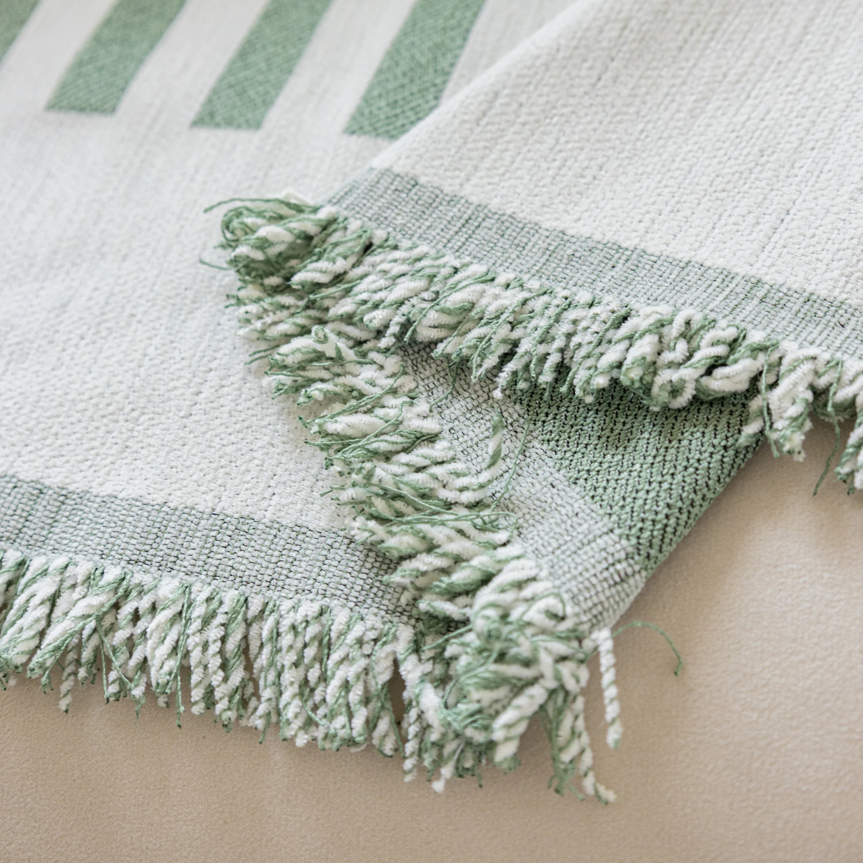 Boho Stripe Sectional Couch Cover Soft Chenille Sofa Slipcovers Blanket on The Sofa for Living Room - Image 52