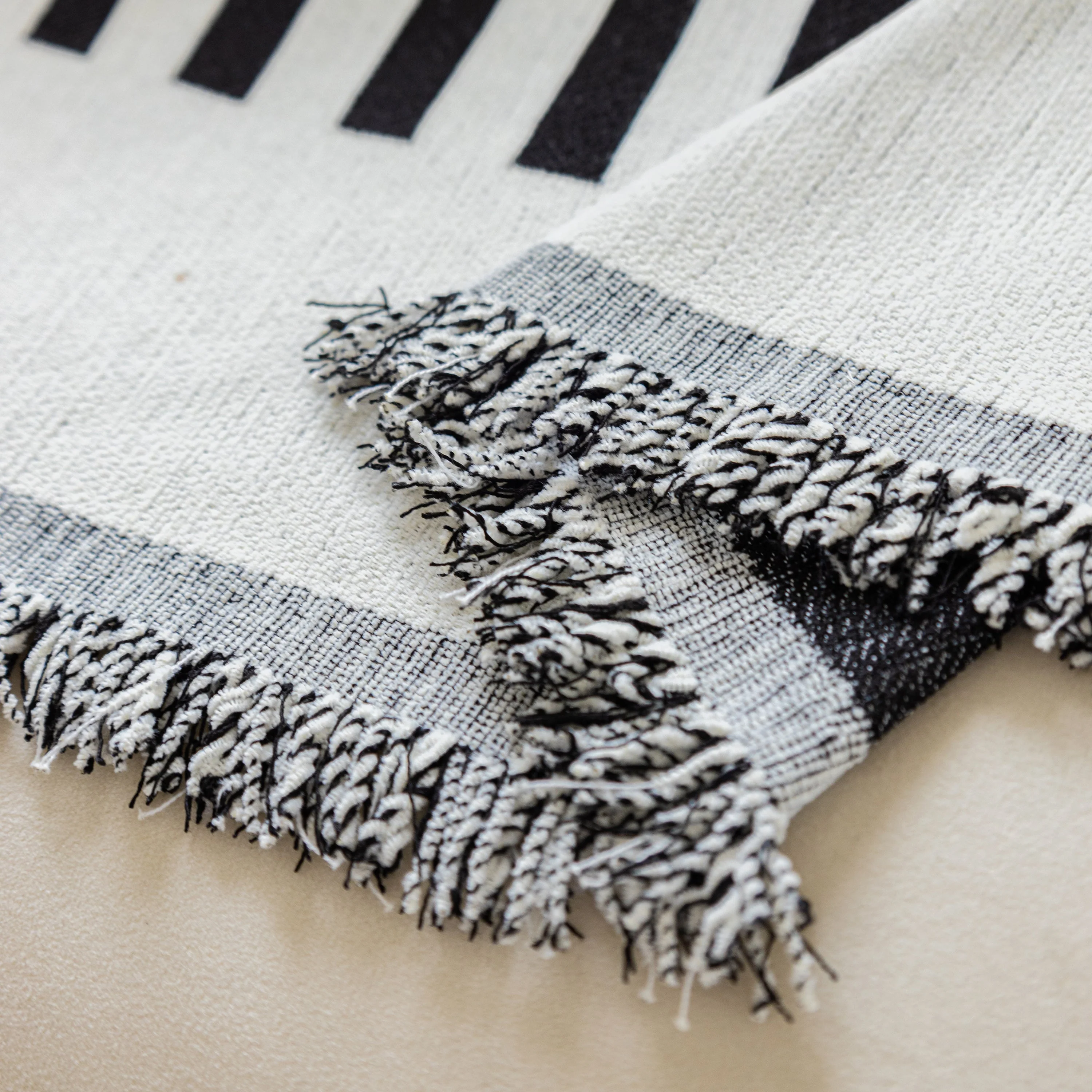 Boho Stripe Sectional Couch Cover Soft Chenille Sofa Slipcovers Blanket on The Sofa for Living Room - Image 93