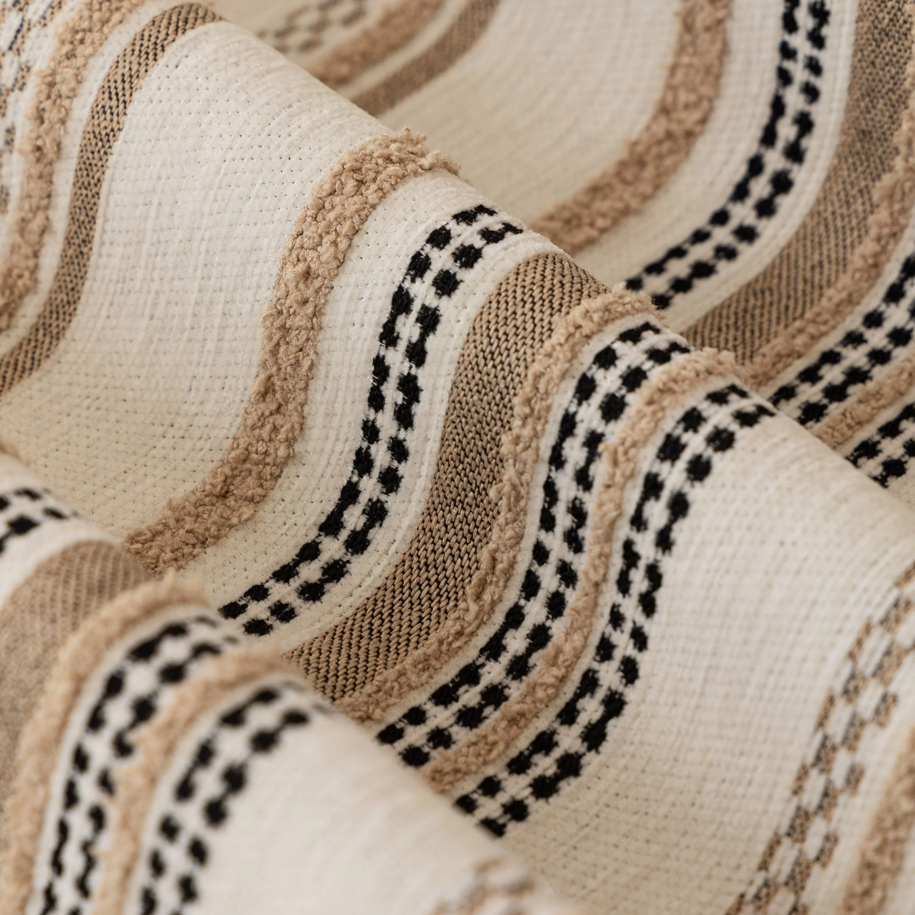 Boho Striped Couch Cover with Sheer Ruffle Skirt, Decorative Couch Throw Blanket - Image 15