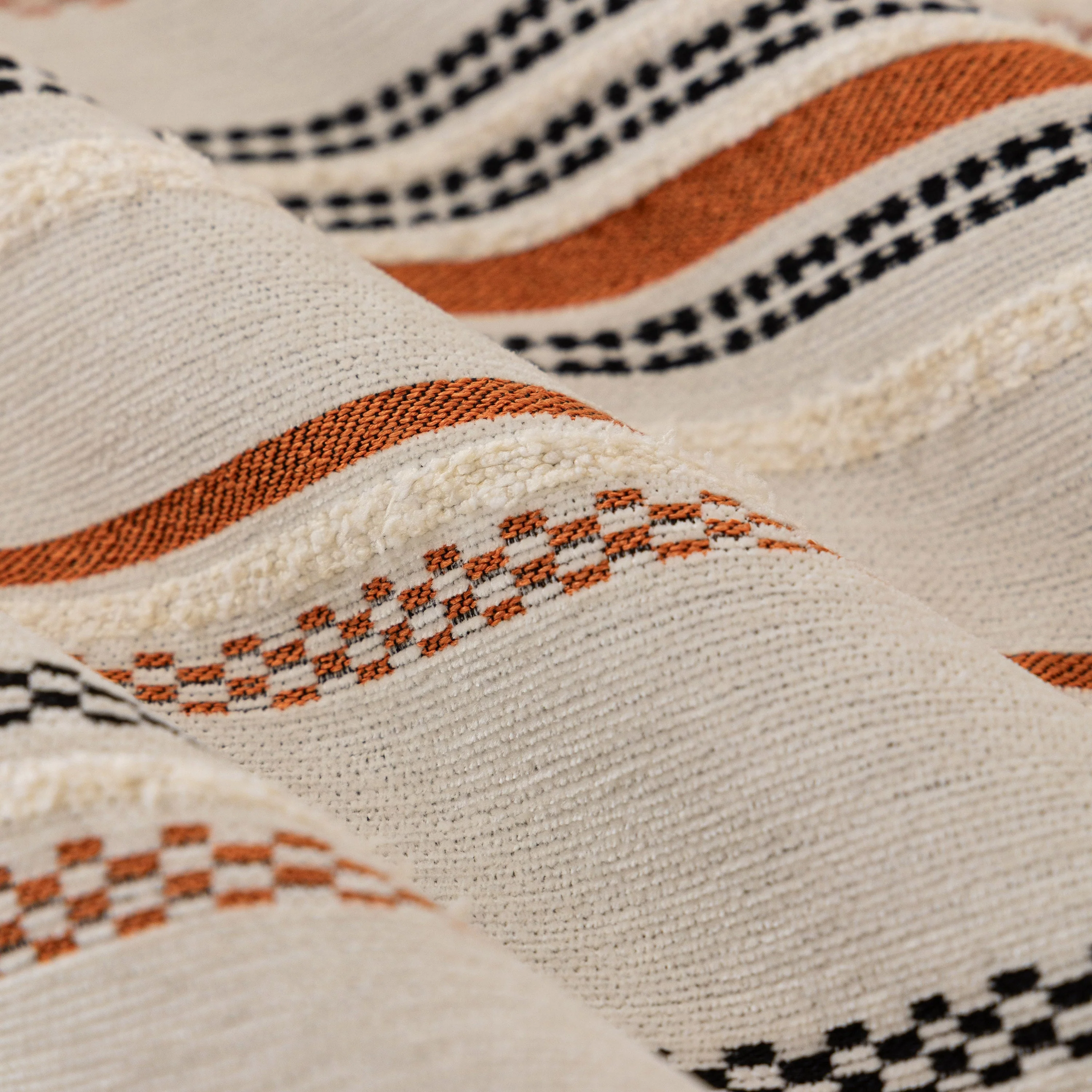 Boho Striped Couch Cover with Sheer Ruffle Skirt, Decorative Couch Throw Blanket - Image 50