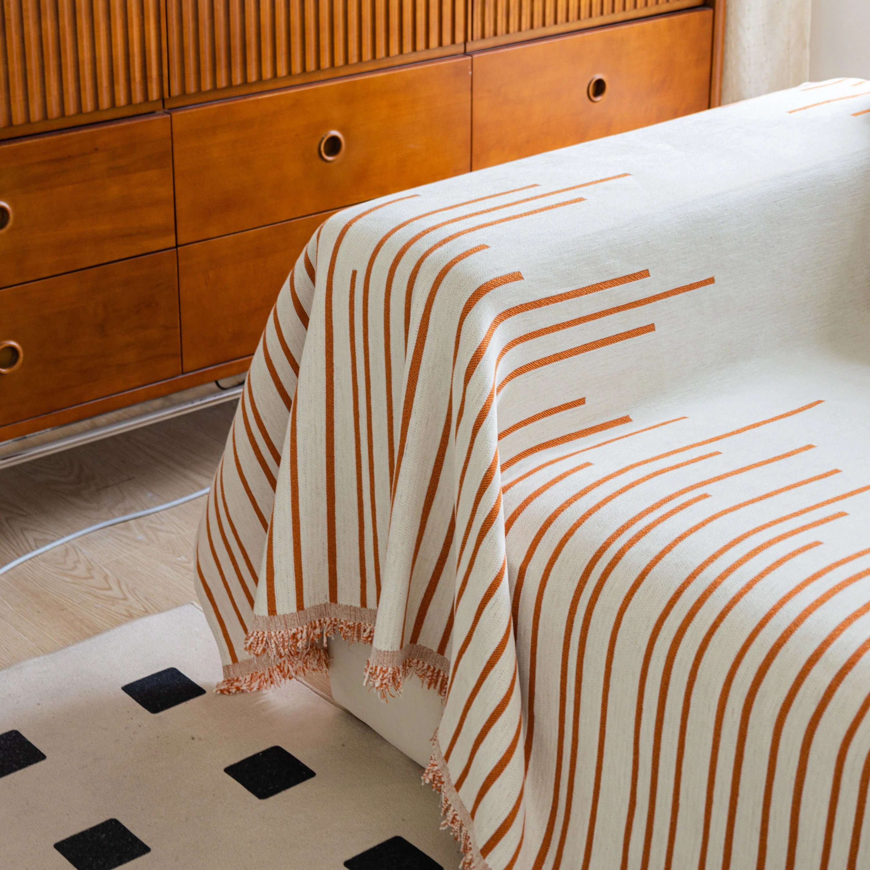 Boho Striped Jacquard Throw Sofa Slipcover Chenille Sofa Throws for Couches for Pets Kids Home Decor - Image 12