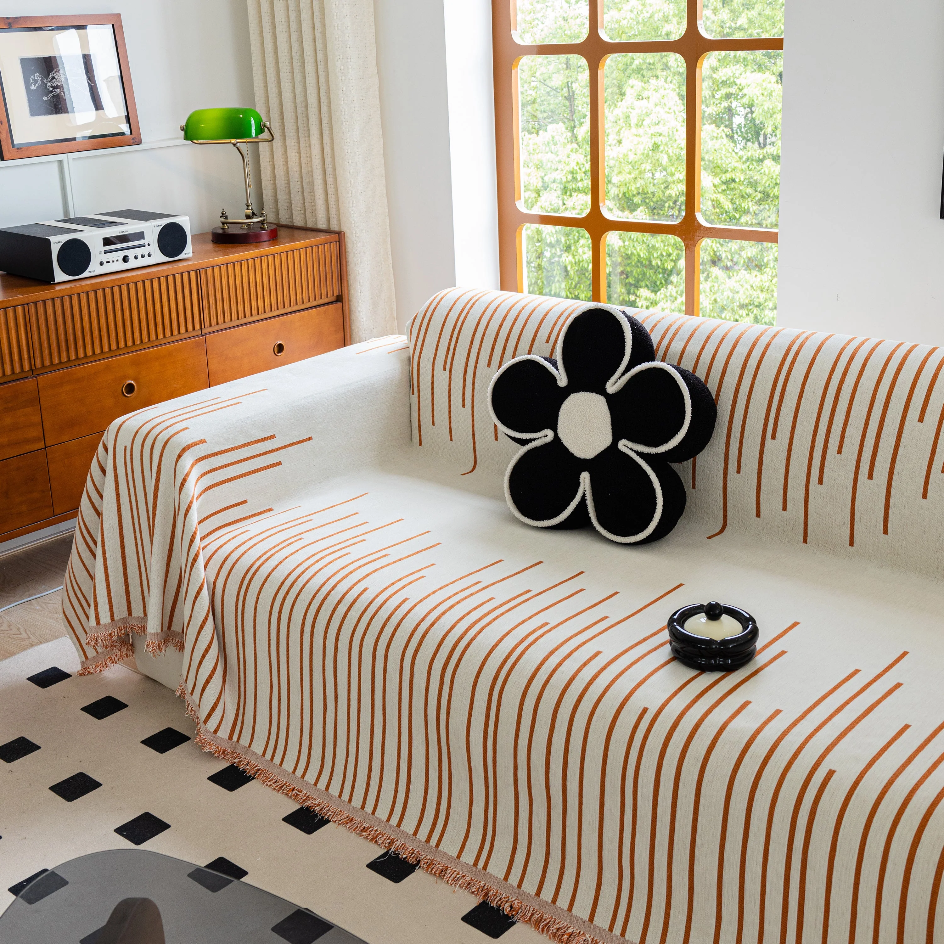 Boho Striped Jacquard Throw Sofa Slipcover Chenille Sofa Throws for Couches for Pets Kids Home Decor - Image 19