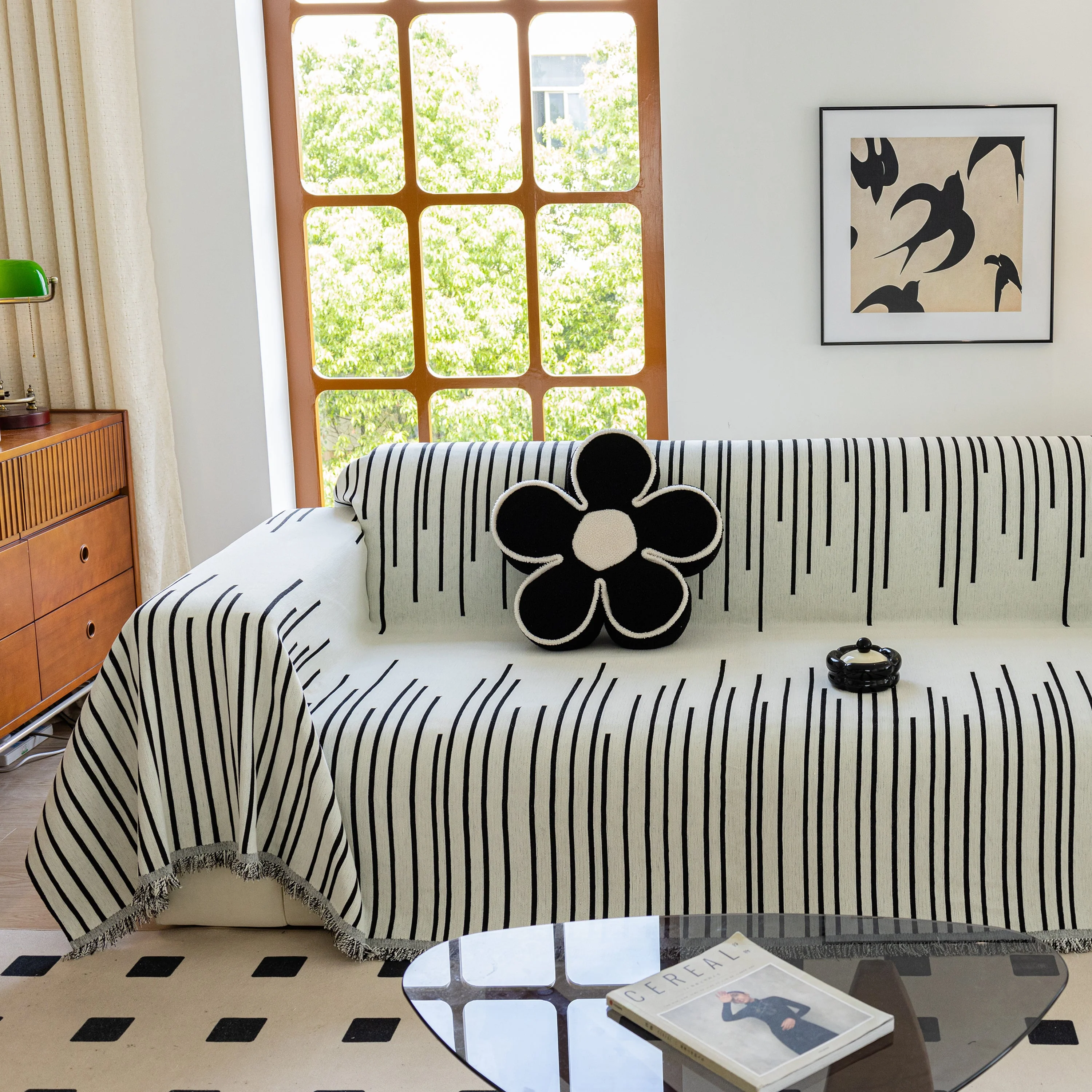 Boho Striped Jacquard Throw Sofa Slipcover Chenille Sofa Throws for Couches for Pets Kids Home Decor - Image 27