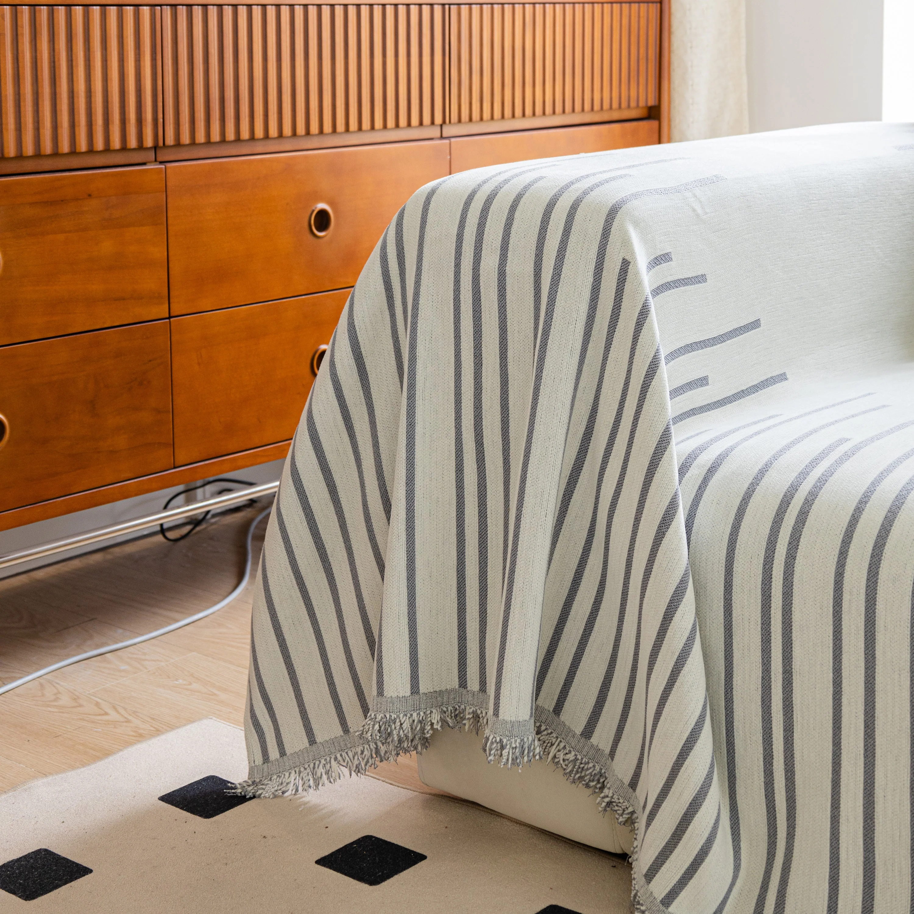 Boho Striped Jacquard Throw Sofa Slipcover Chenille Sofa Throws for Couches for Pets Kids Home Decor - Image 52