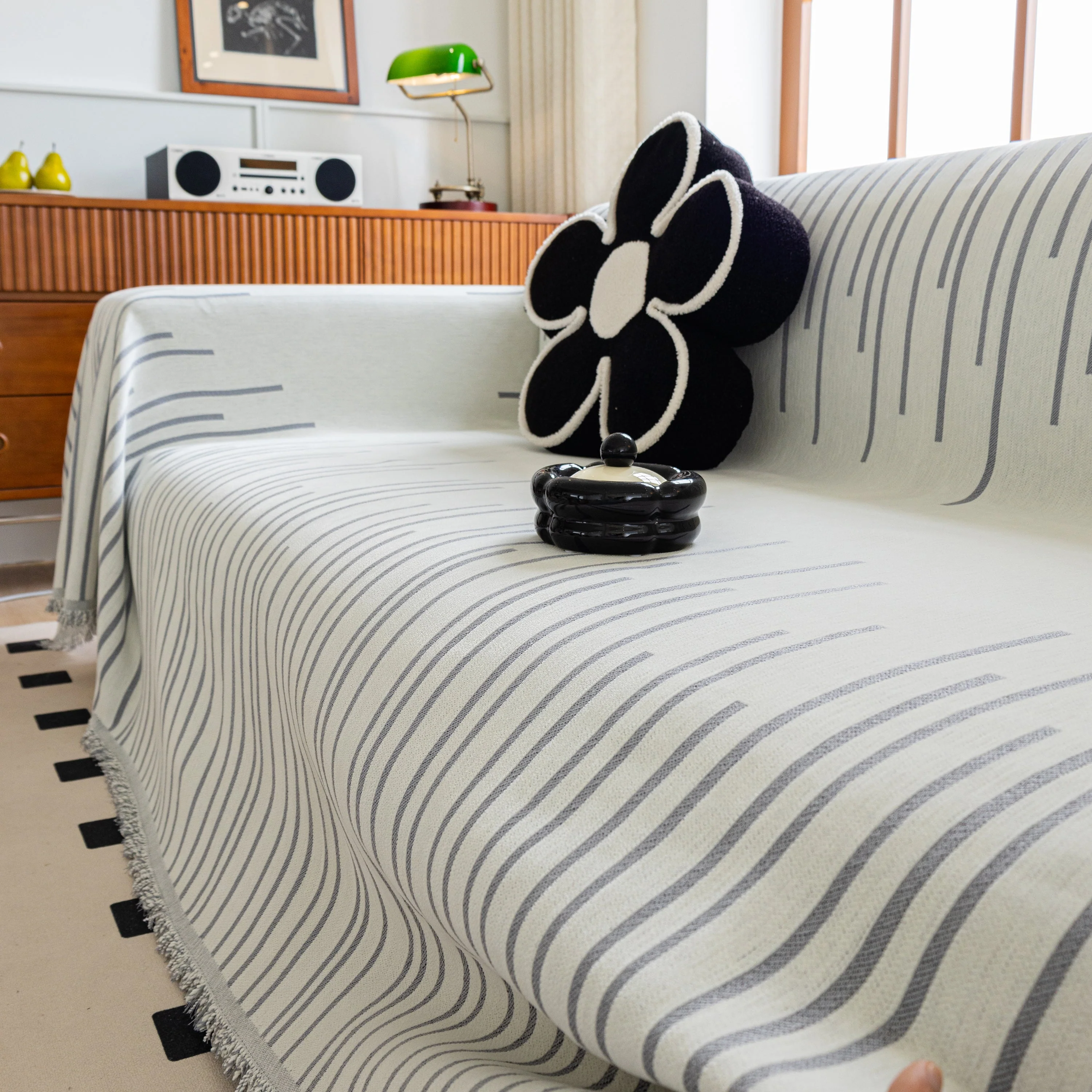 Boho Striped Jacquard Throw Sofa Slipcover Chenille Sofa Throws for Couches for Pets Kids Home Decor - Image 53