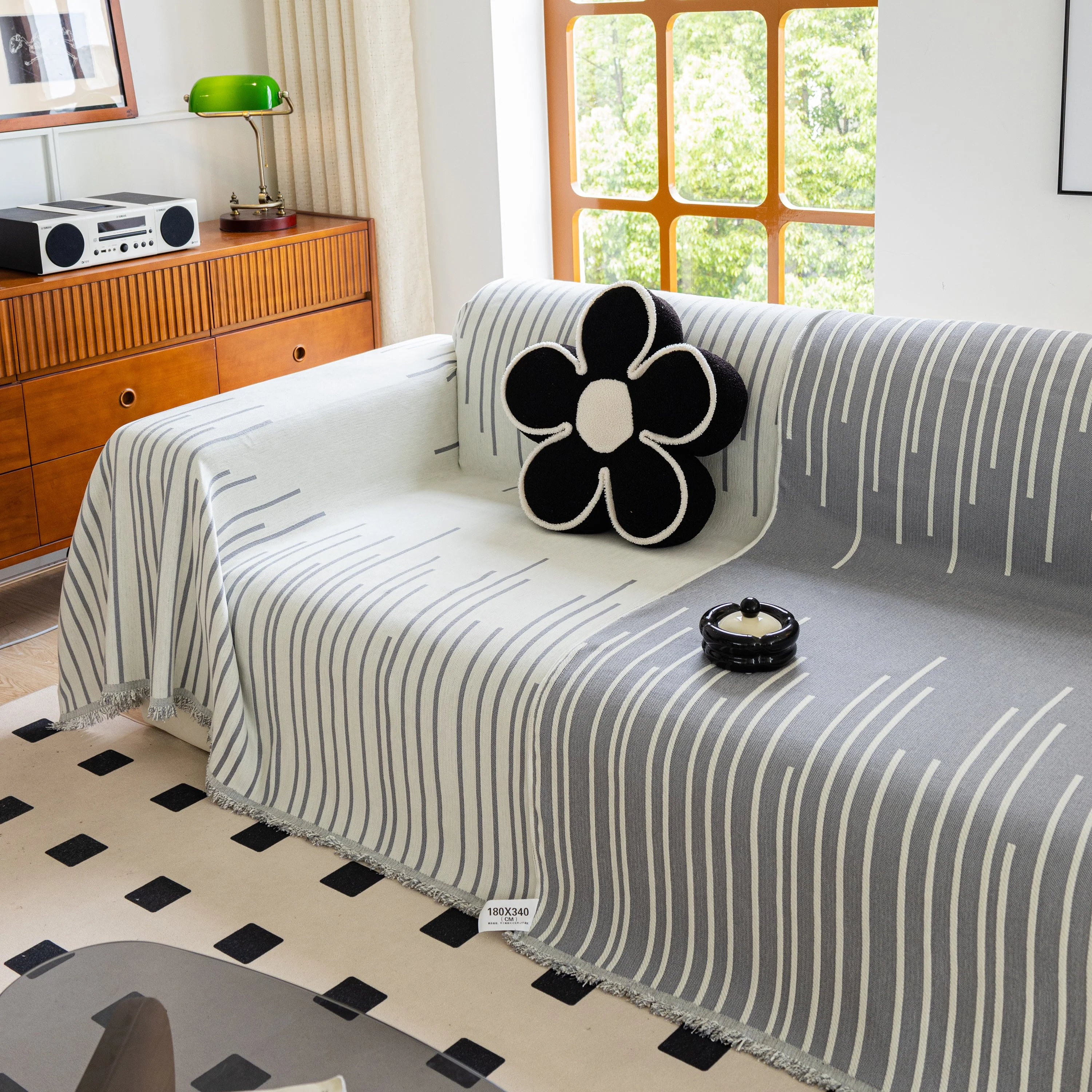 Boho Striped Jacquard Throw Sofa Slipcover Chenille Sofa Throws for Couches for Pets Kids Home Decor - Image 58