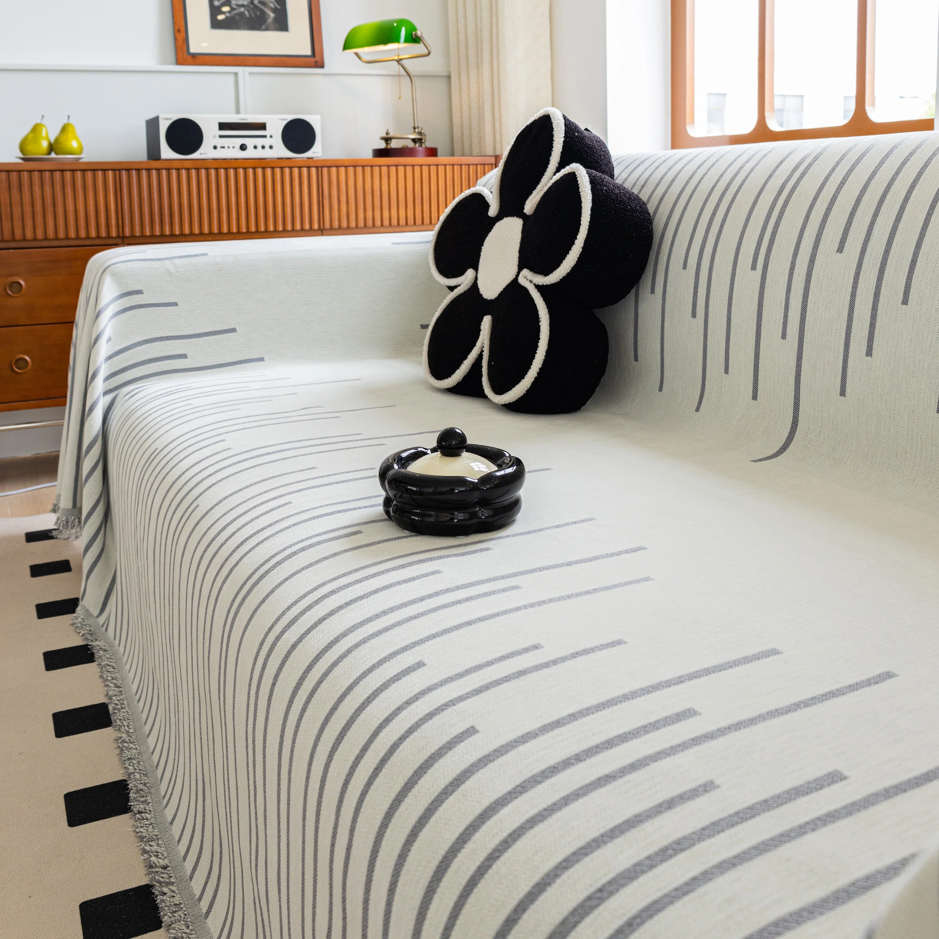 Boho Striped Jacquard Throw Sofa Slipcover Chenille Sofa Throws for Couches for Pets Kids Home Decor - Image 71