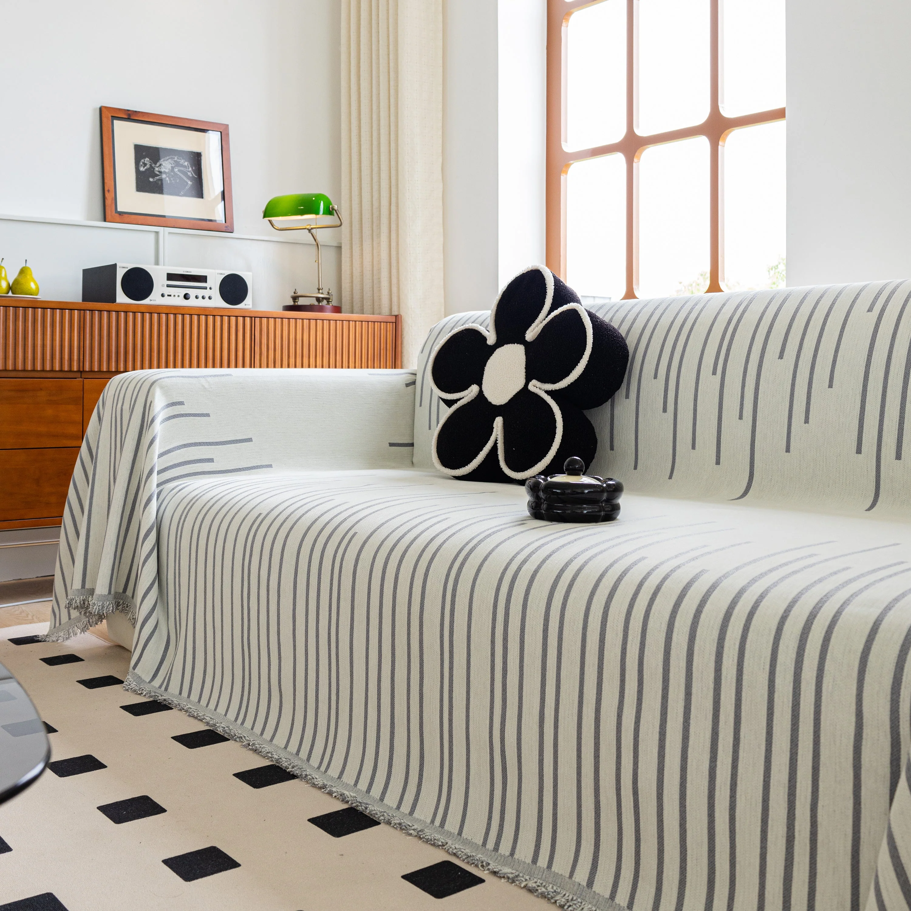 Boho Striped Jacquard Throw Sofa Slipcover Chenille Sofa Throws for Couches for Pets Kids Home Decor - Image 72
