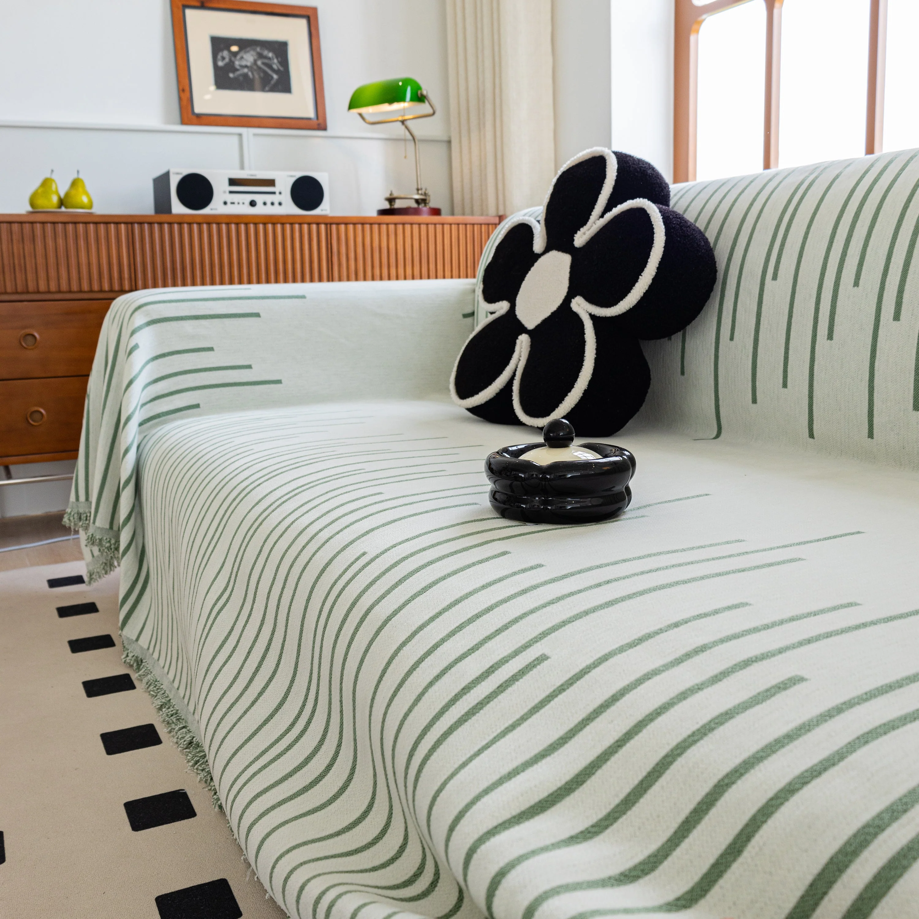Boho Striped Jacquard Throw Sofa Slipcover Chenille Sofa Throws for Couches for Pets Kids Home Decor - Image 76