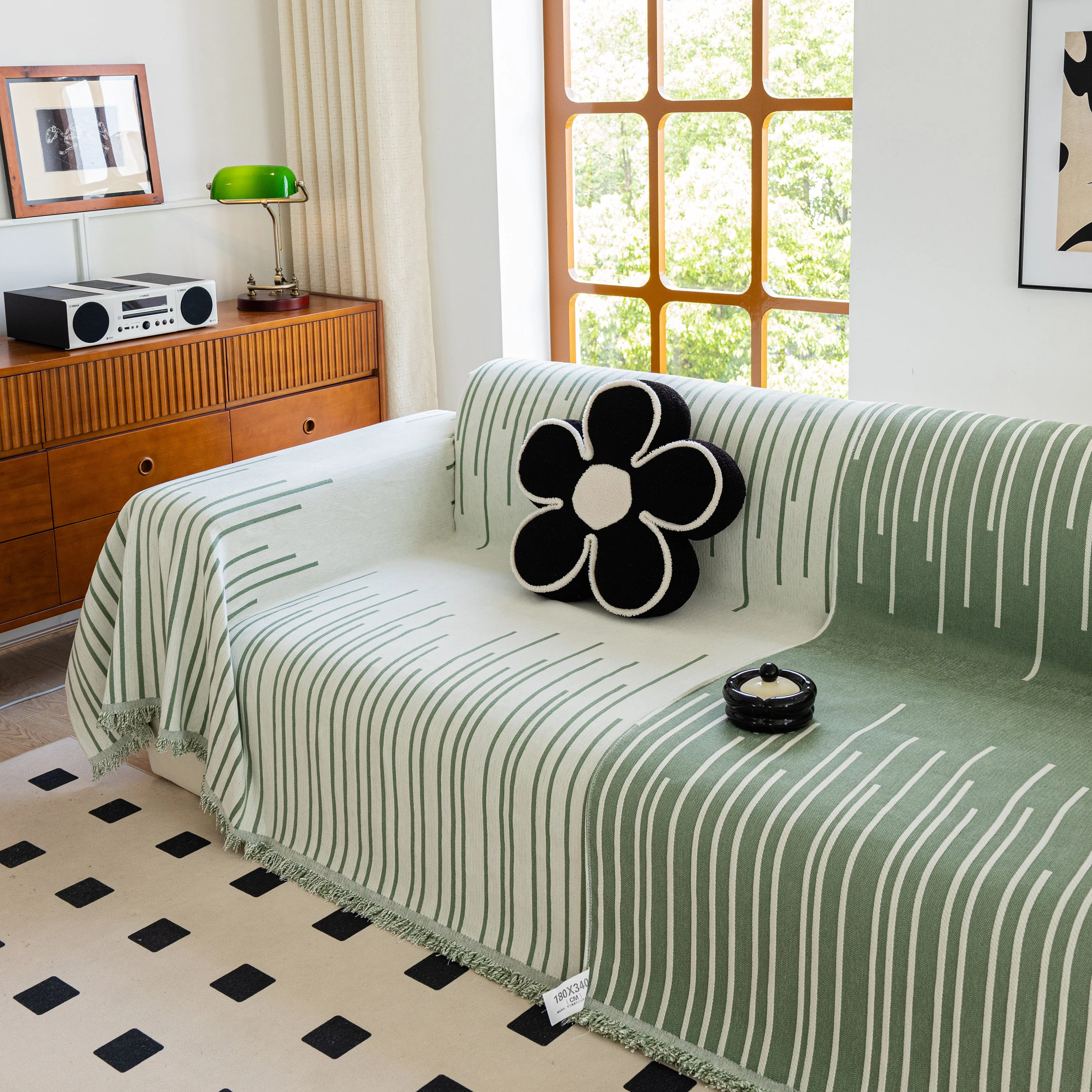 Boho Striped Jacquard Throw Sofa Slipcover Chenille Sofa Throws for Couches for Pets Kids Home Decor - Image 81