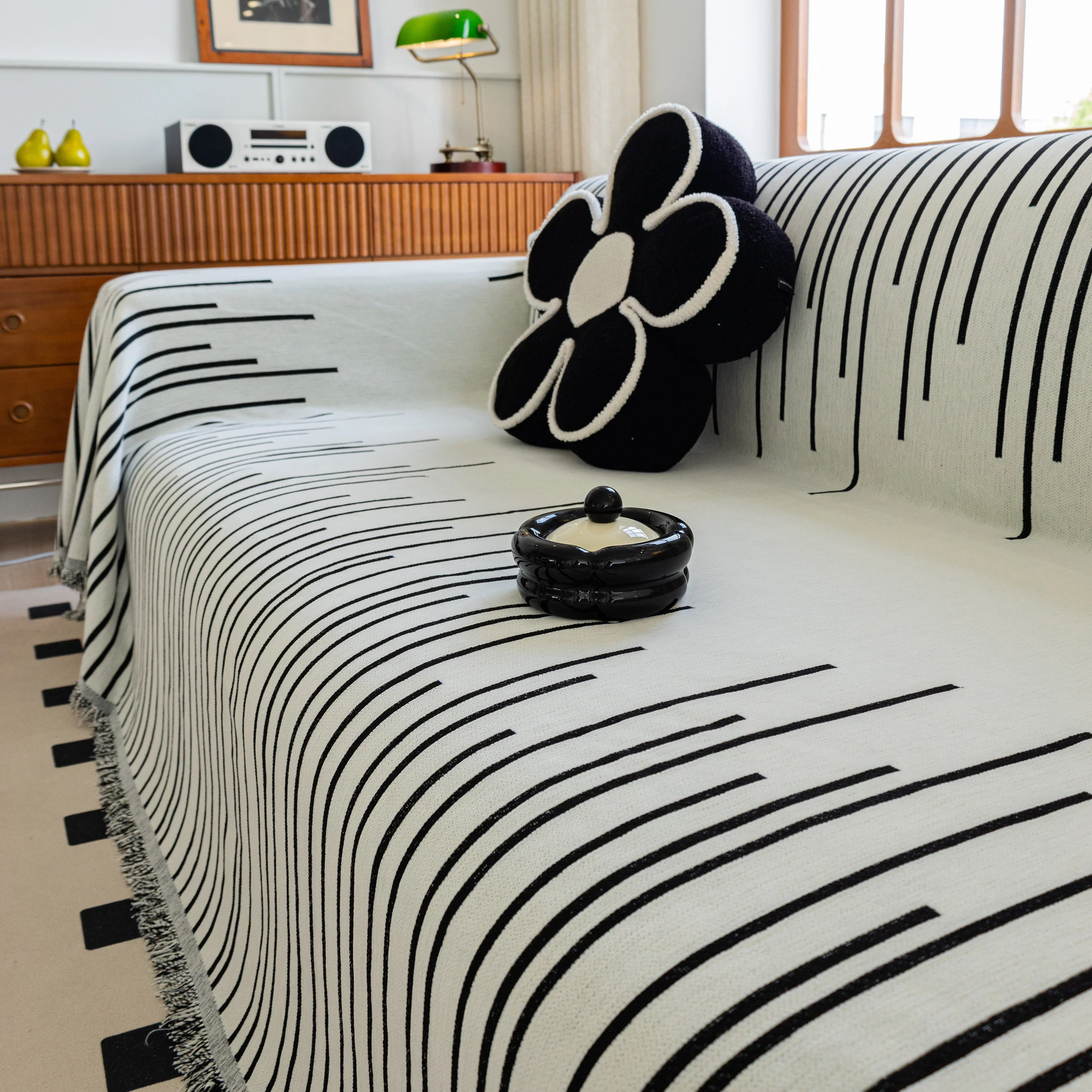 Boho Striped Jacquard Throw Sofa Slipcover Chenille Sofa Throws for Couches for Pets Kids Home Decor - Image 97