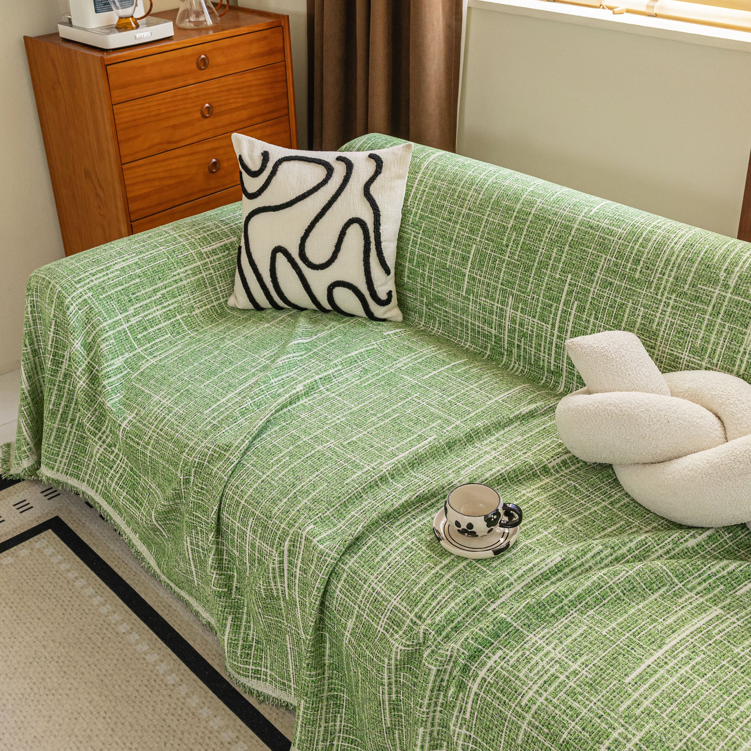 Boho Woven Sofa Throw Cover, Modern Soft Couch Protector for Pets & Living Room Decor - Image 13